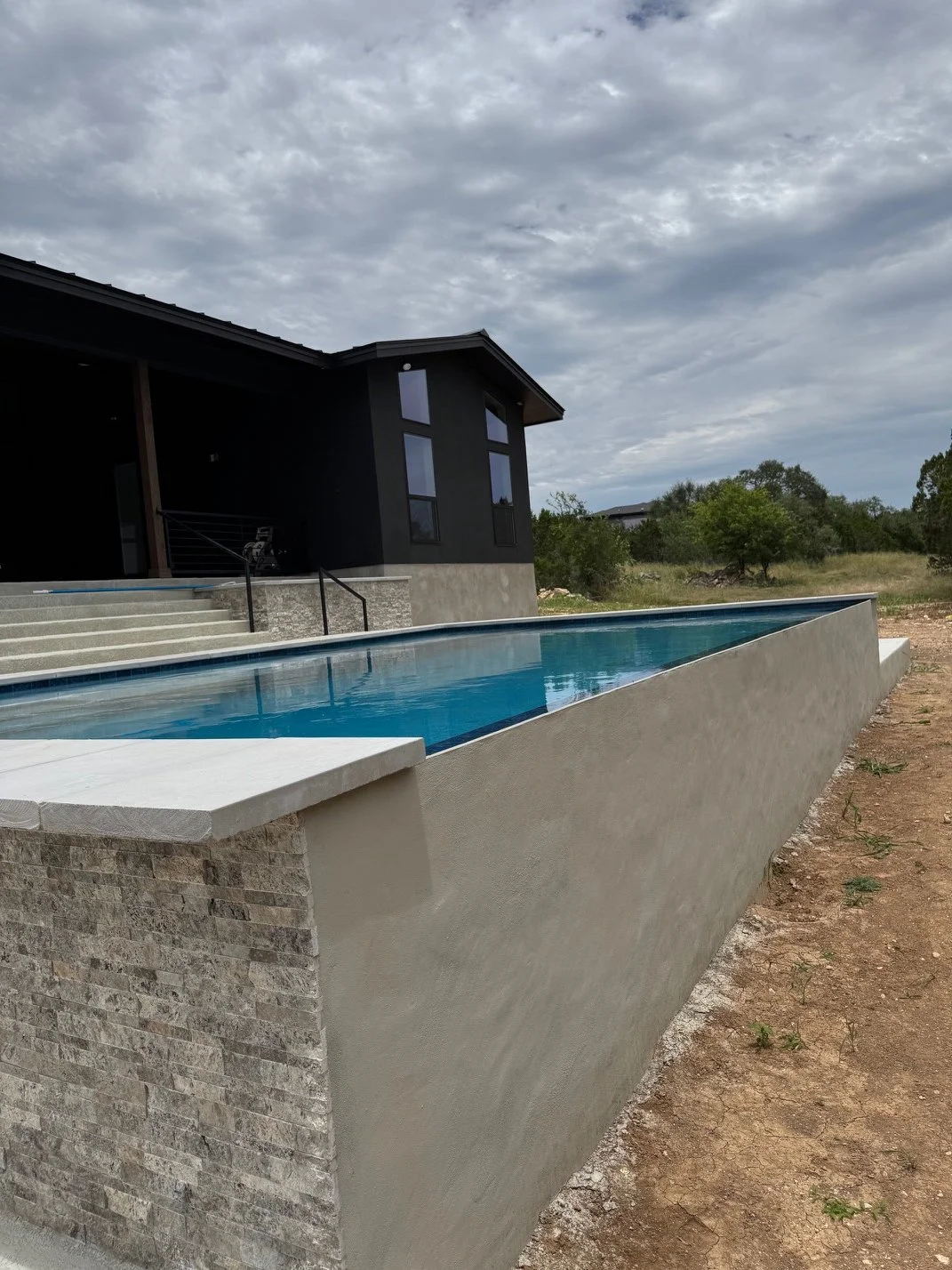 Edge Pool Timetable Custom Modern Pool With Infinity Edge — Varsity Pools & Patios - New ...