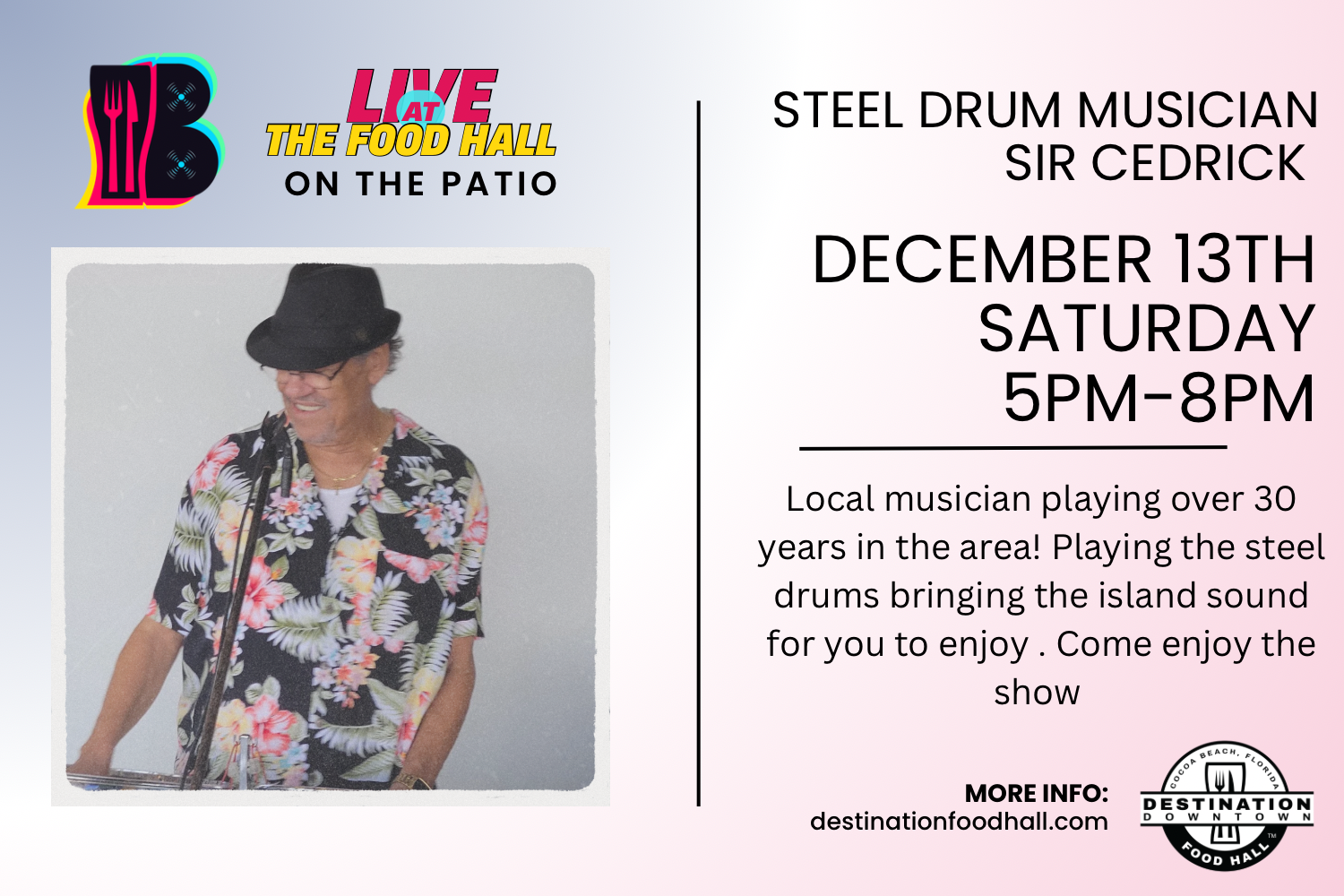 steel drums with sir cedrick 