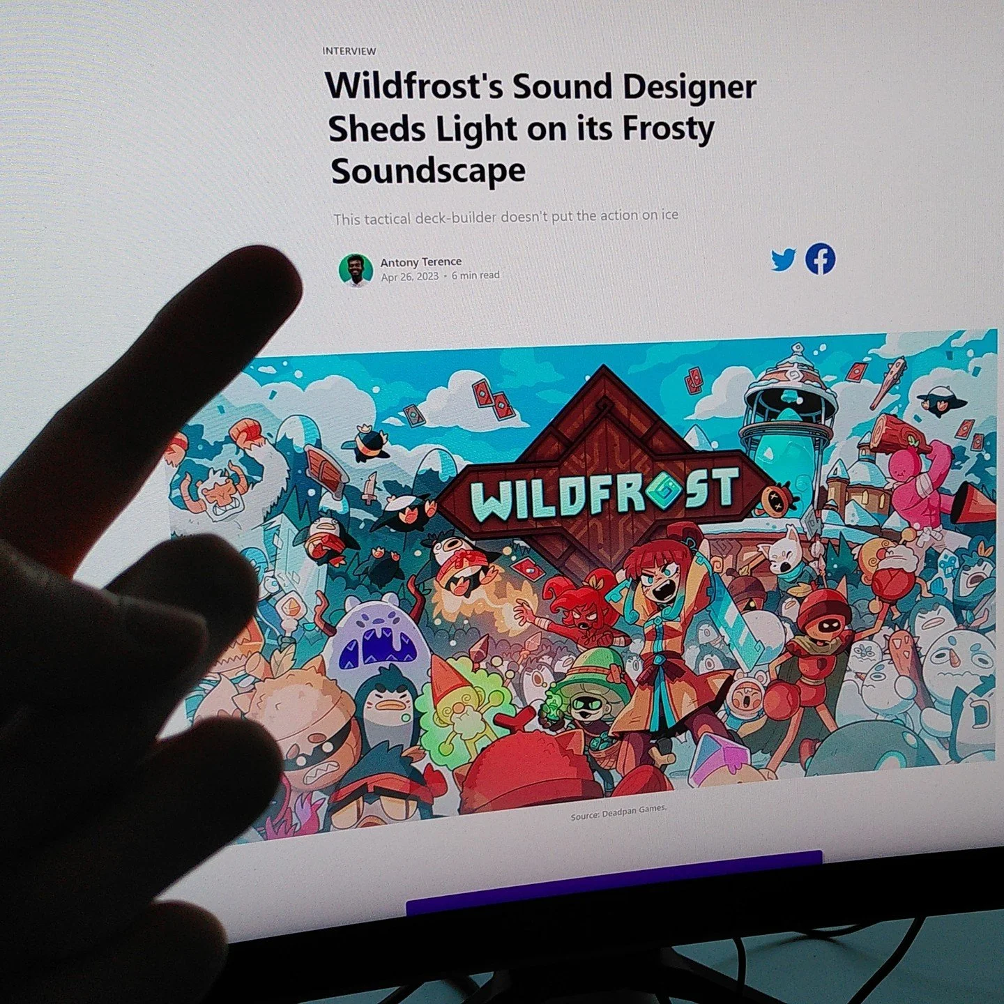 I recently got interviewed by @antoccino about my sound design work for @wildfrostgame with some super exciting and tricky questions! 🥶🙌

Check it out in bio ⬆⬆⬆
.
.
.
.
.
#gameaudio #indiedev #recordingstudio #indiegamelover #sounddesign #soundofh