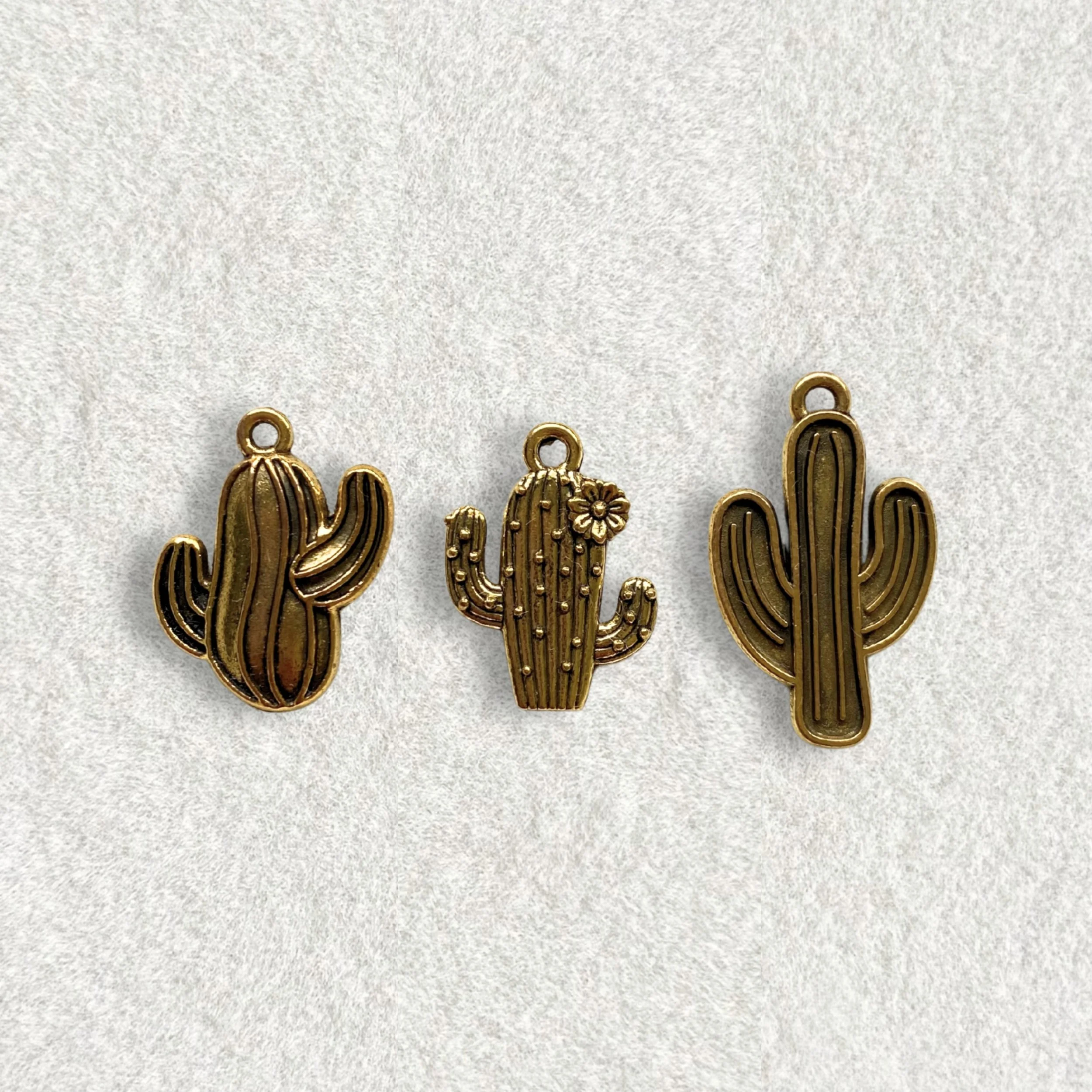 Gold Cactus Charm