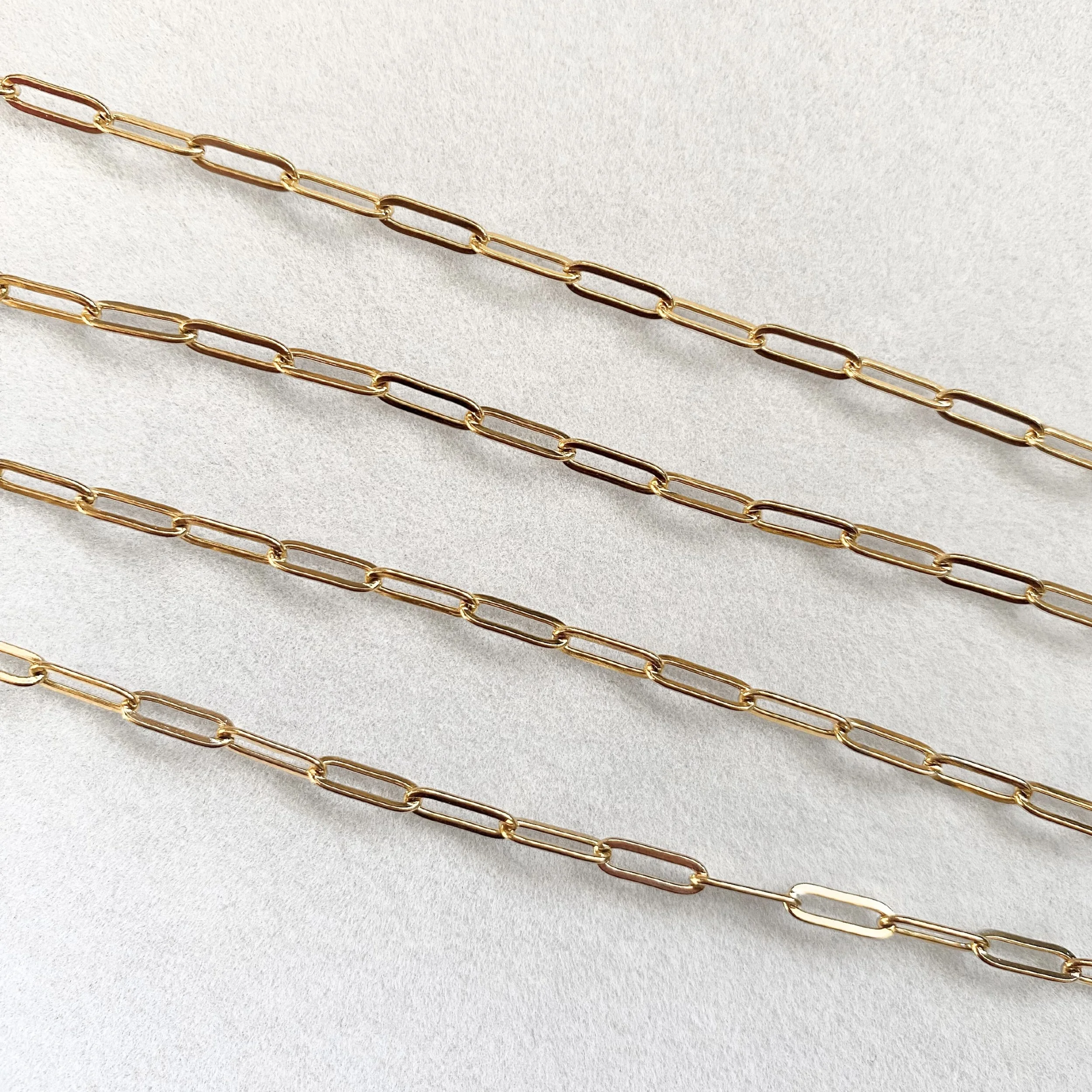 18K Gold Paperclip Bracelet