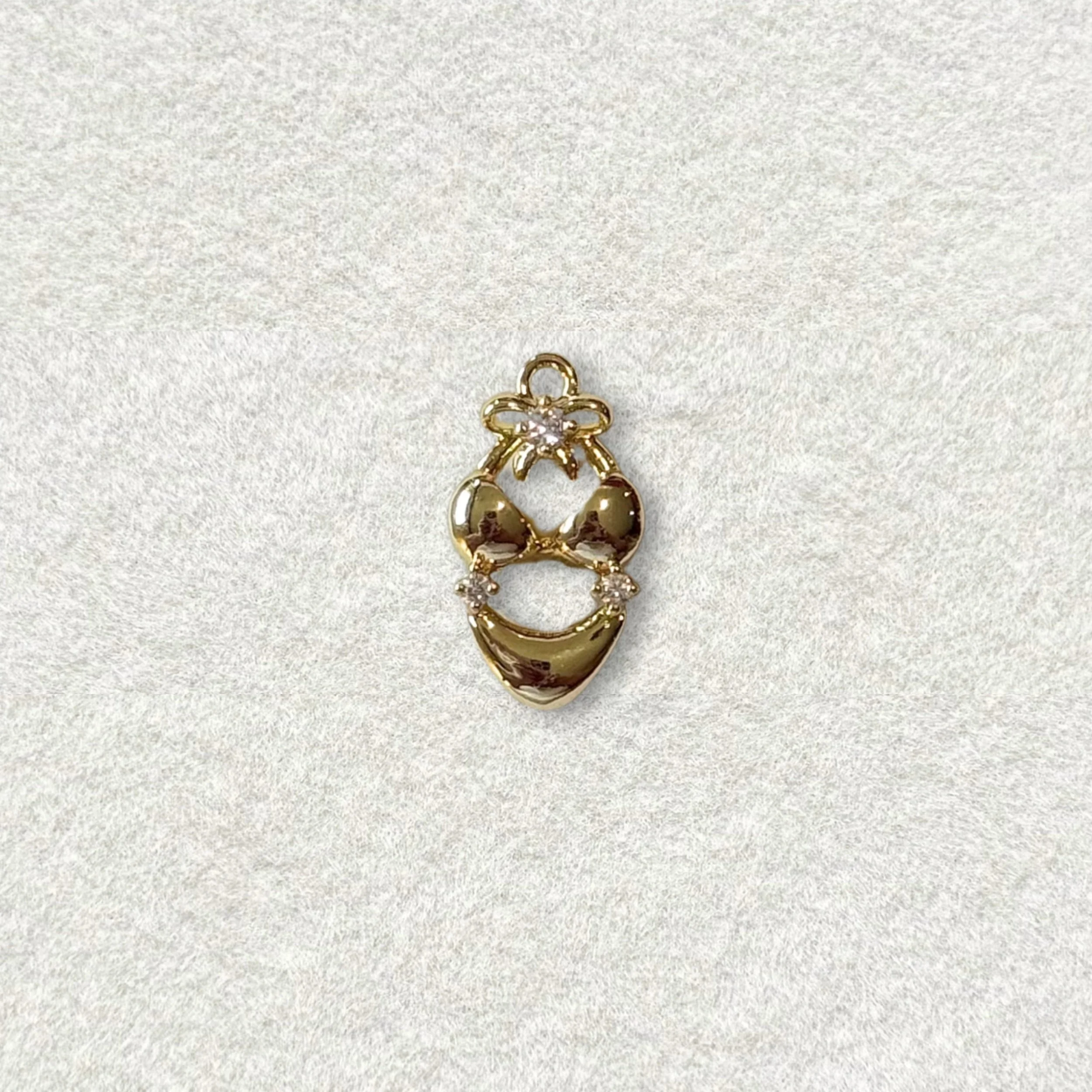 18K CZ Bikini Charm