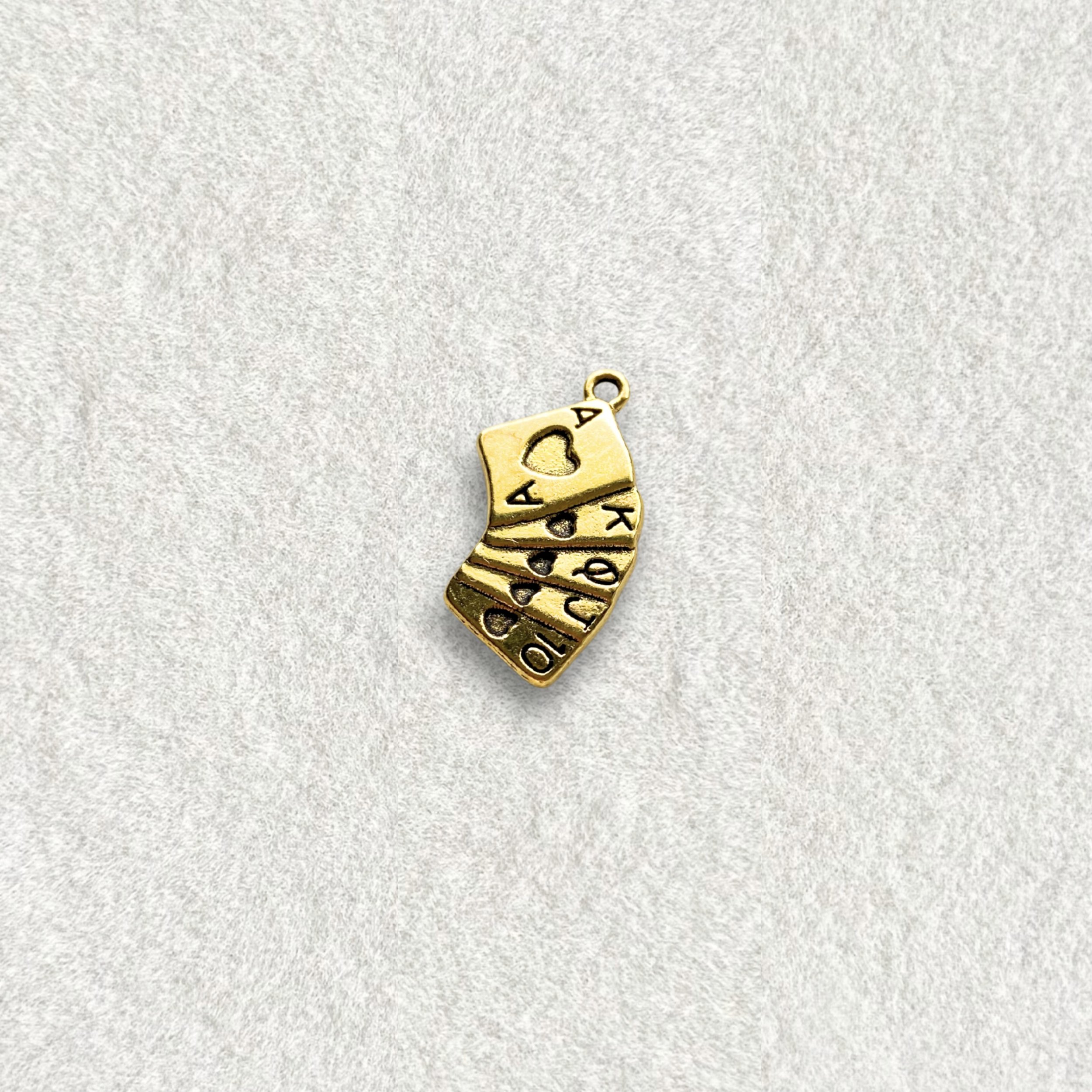 Gold Royal Flush Charm