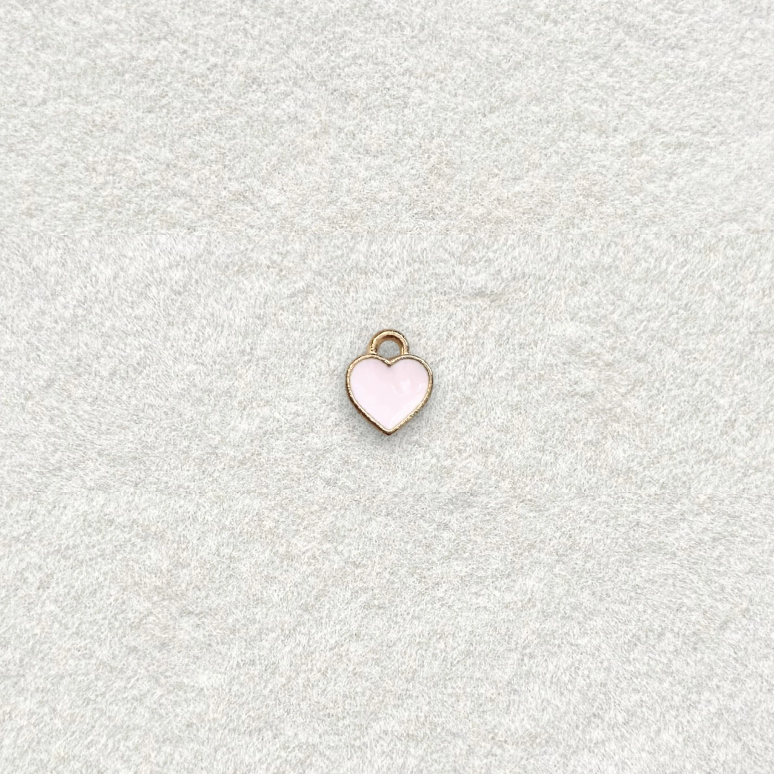 Tiny Enamel Heart Charm