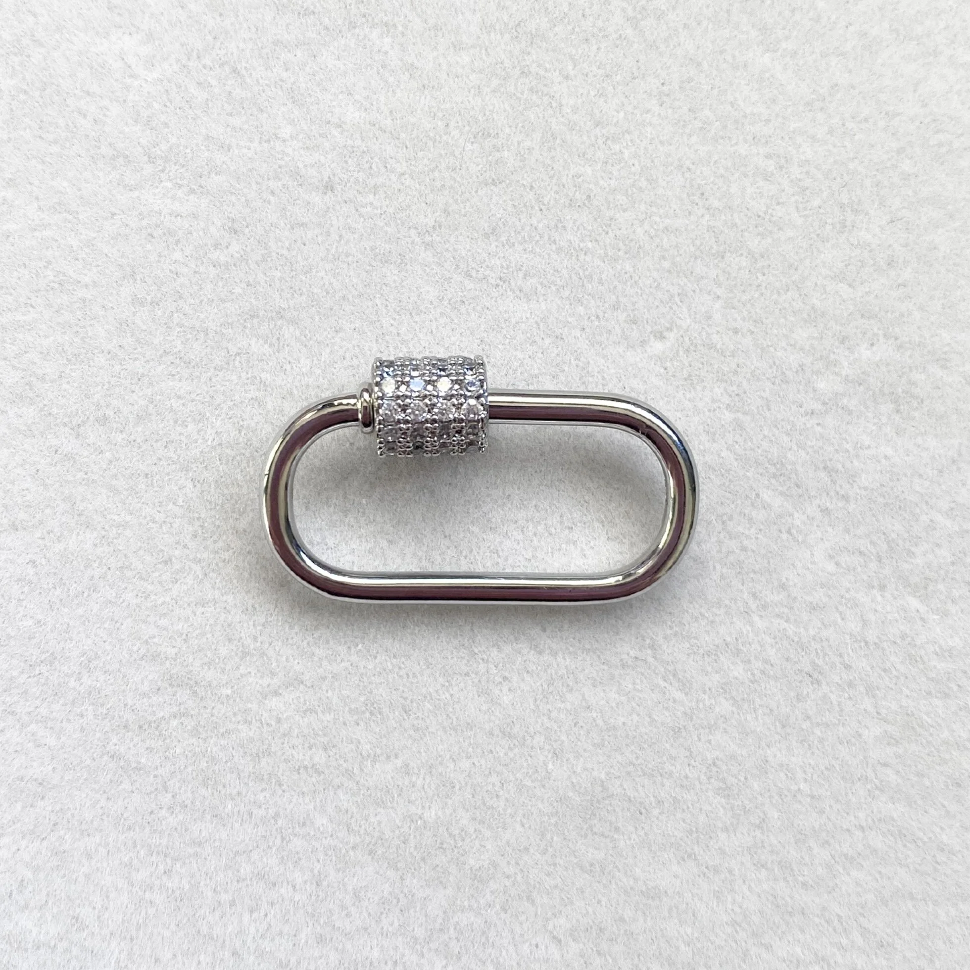 Silver CZ Carabiner Add-on