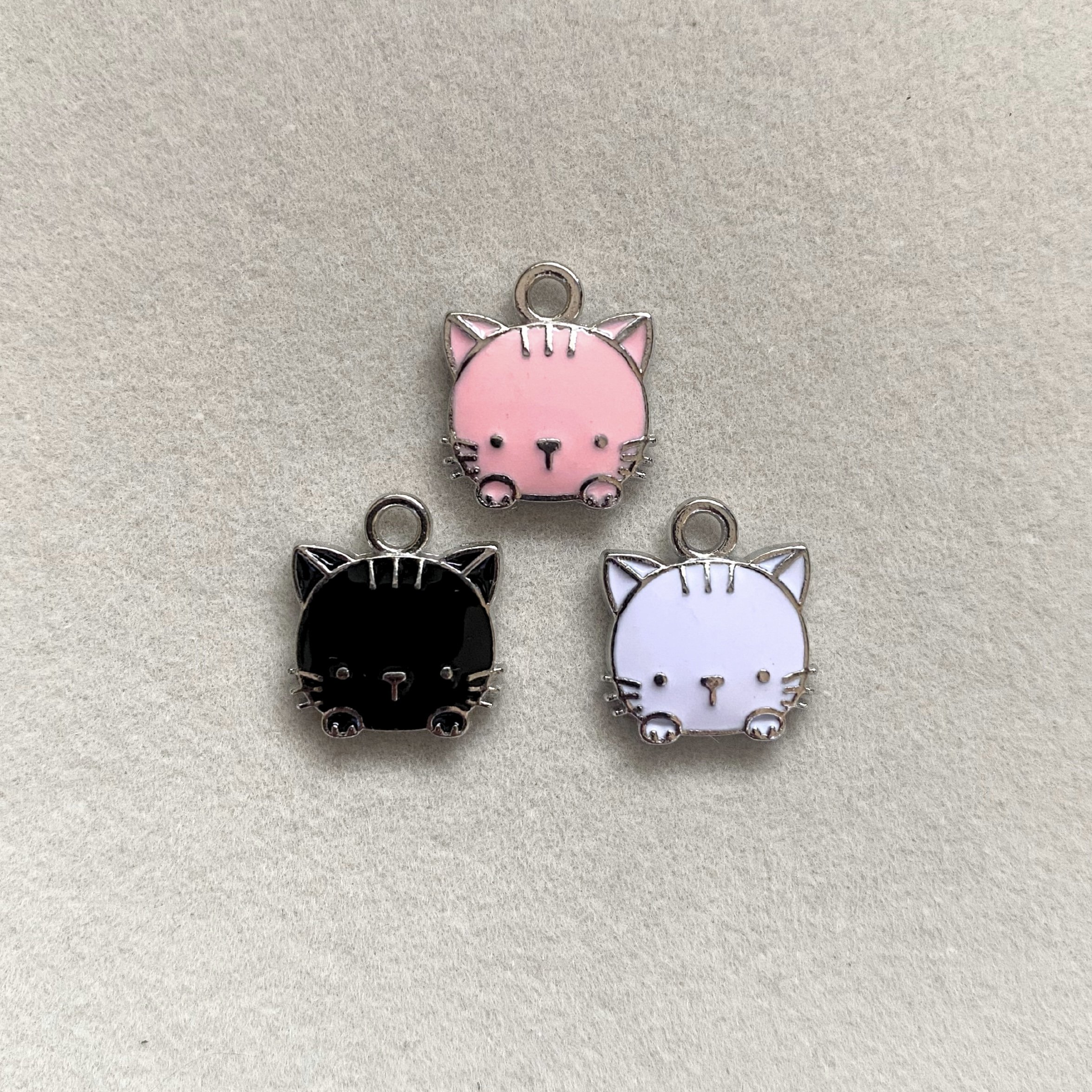 Silver Cat Charm