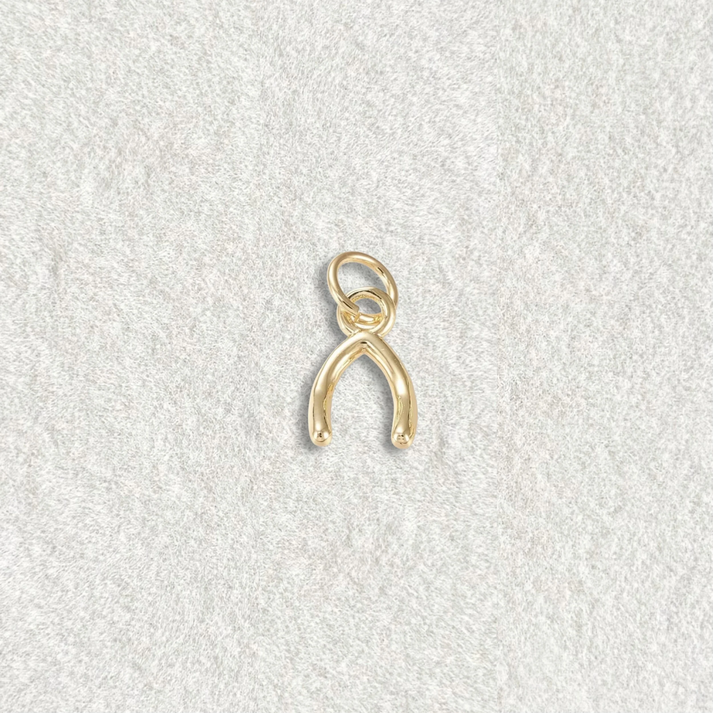 18K Wishbone Charm