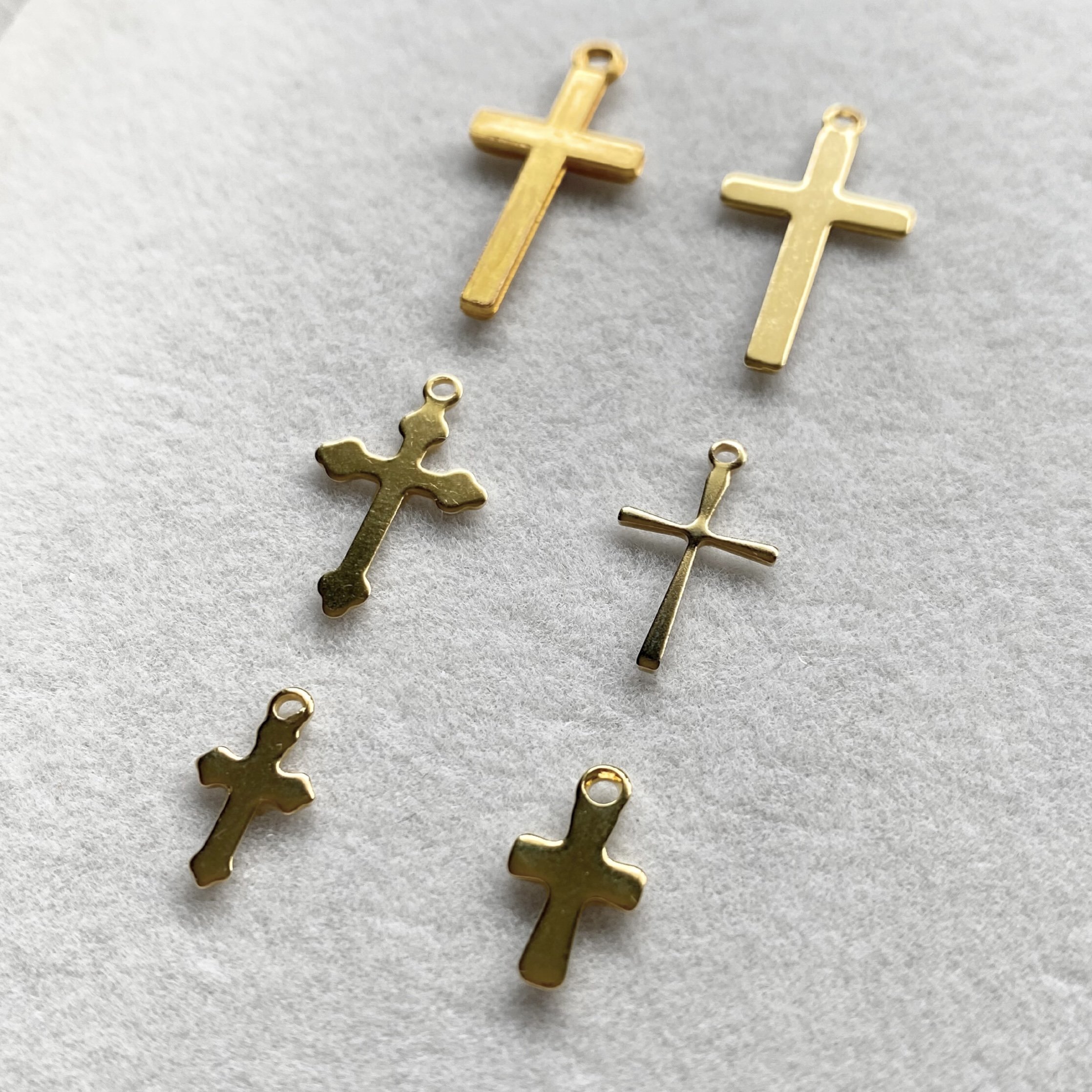 Gold Cross Charm
