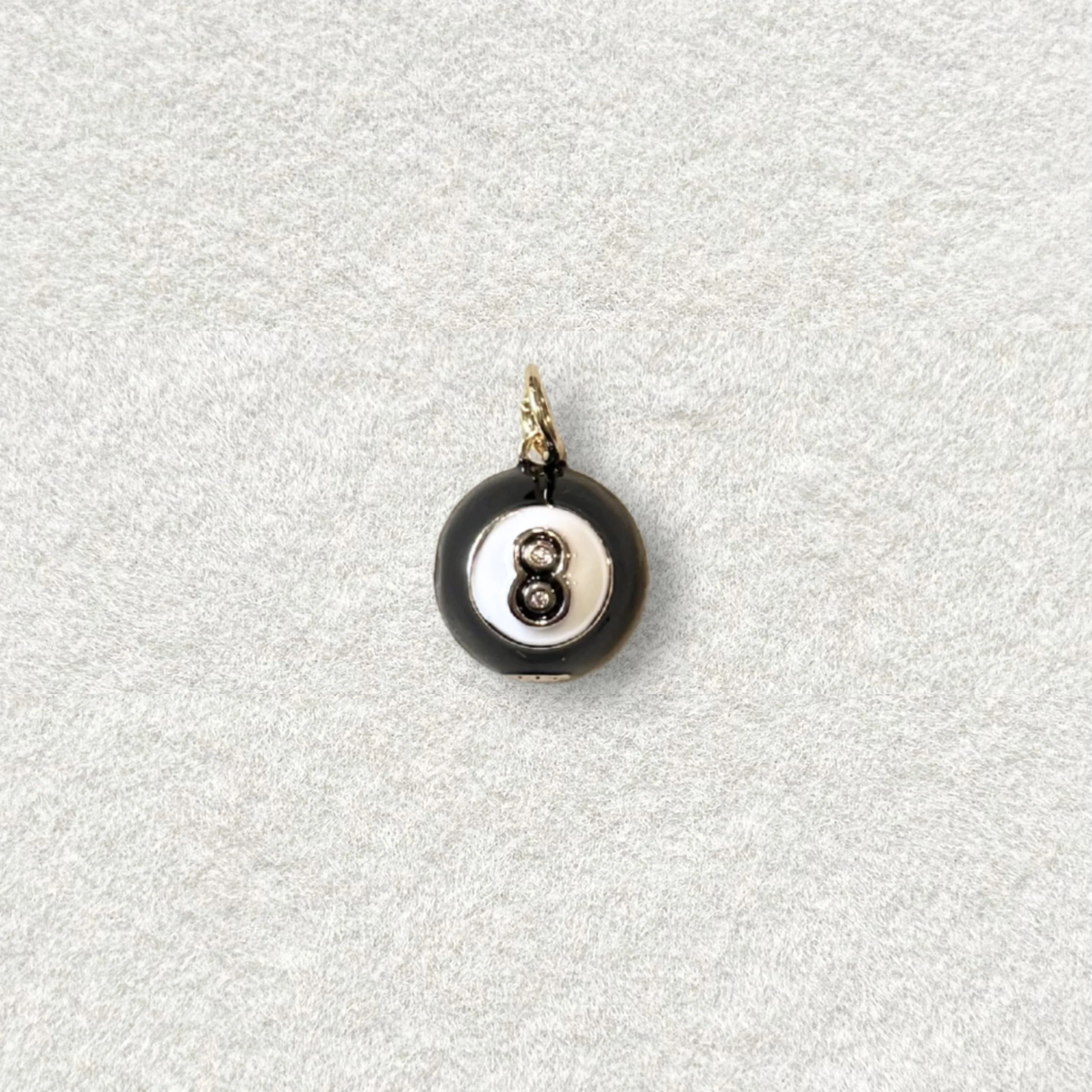 18K Eight Ball Charm