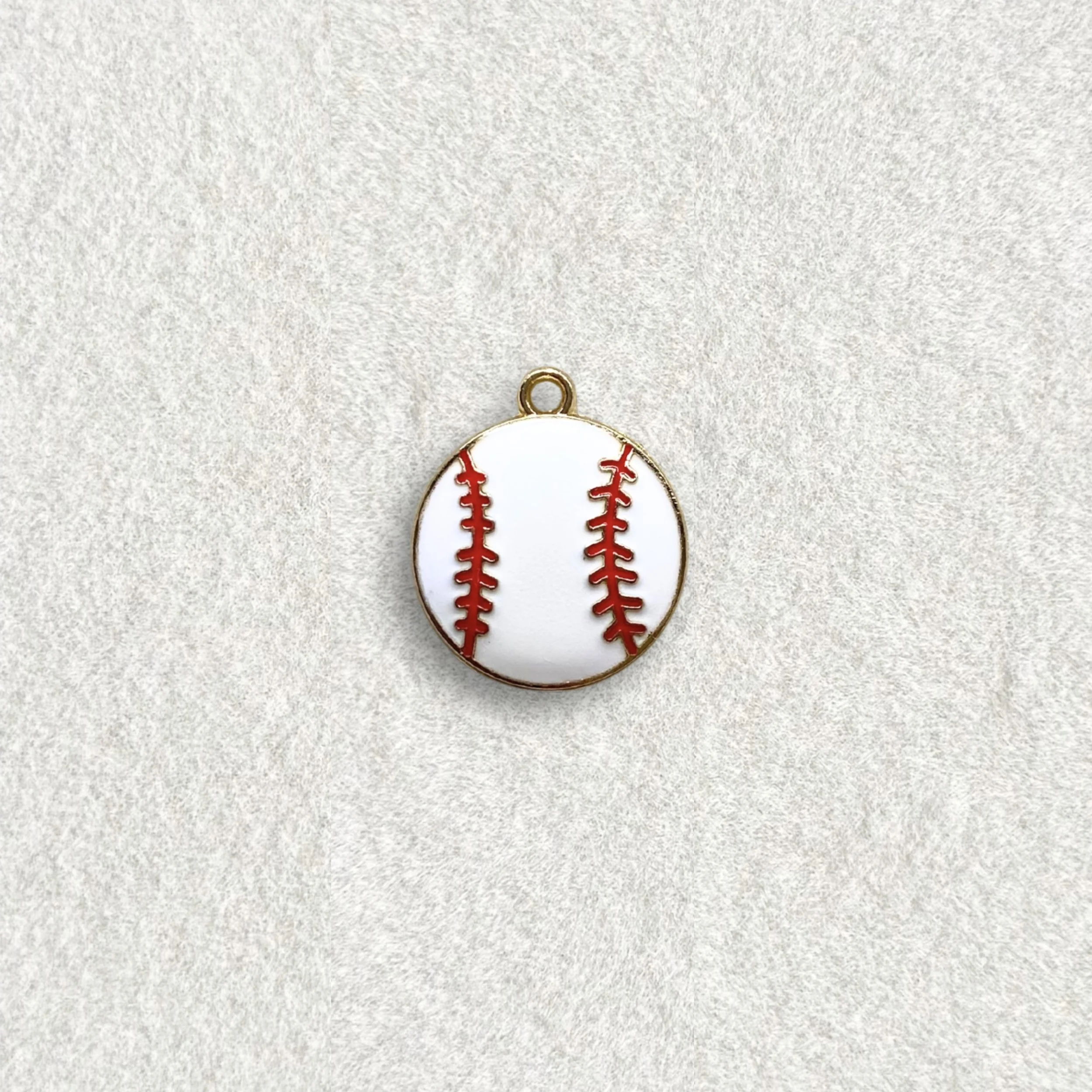 Baseball Enamel Charm