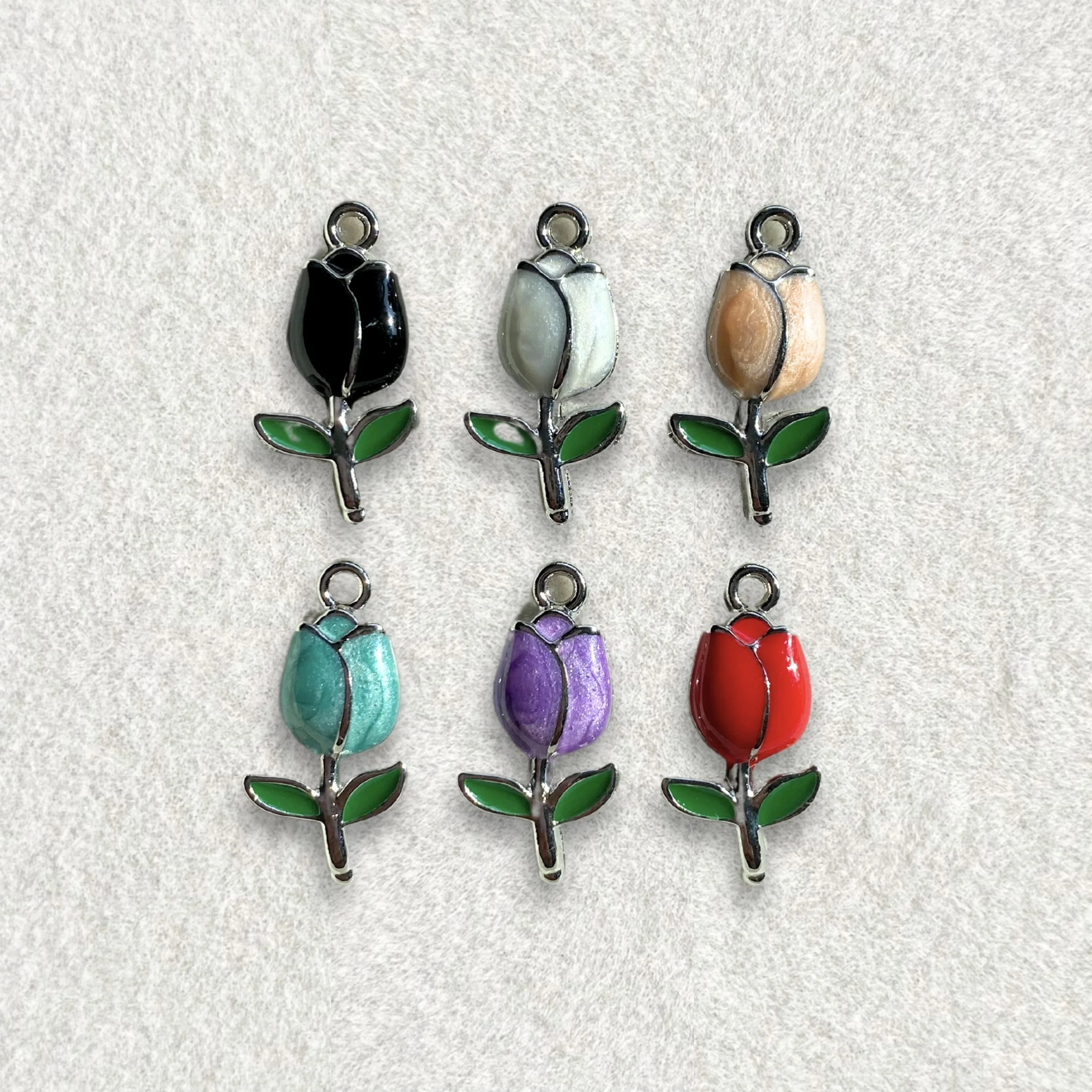Silver Tulip Charm