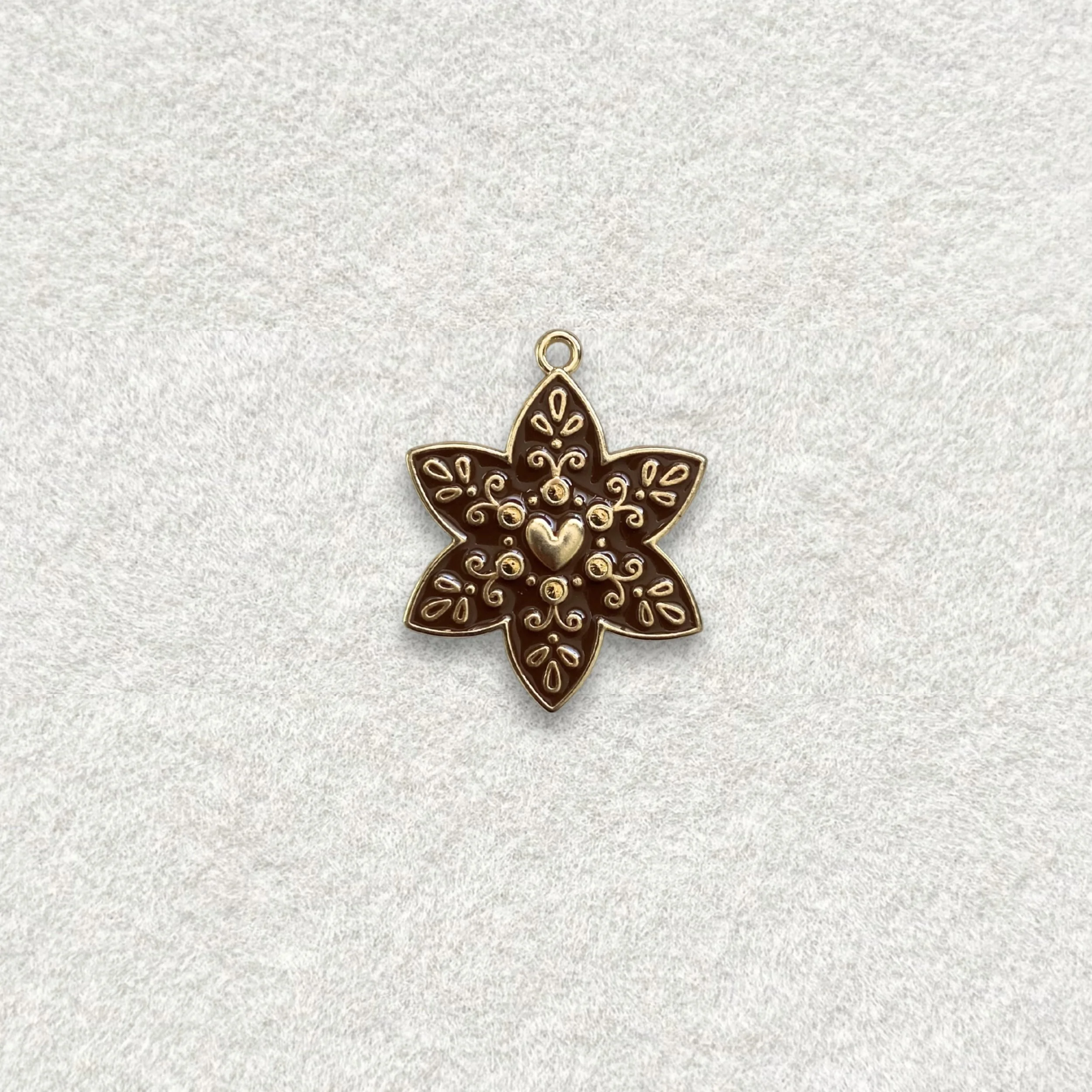 Gingerbread Snowflake Charm