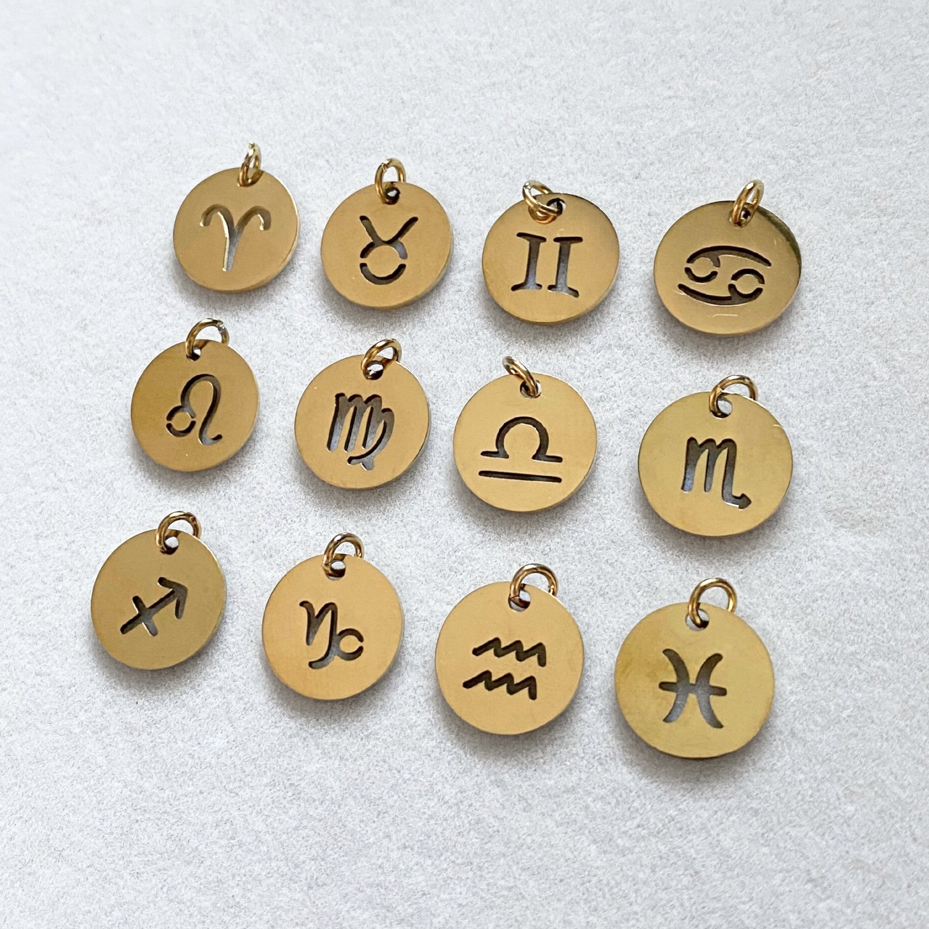 Gold Astrological Charm