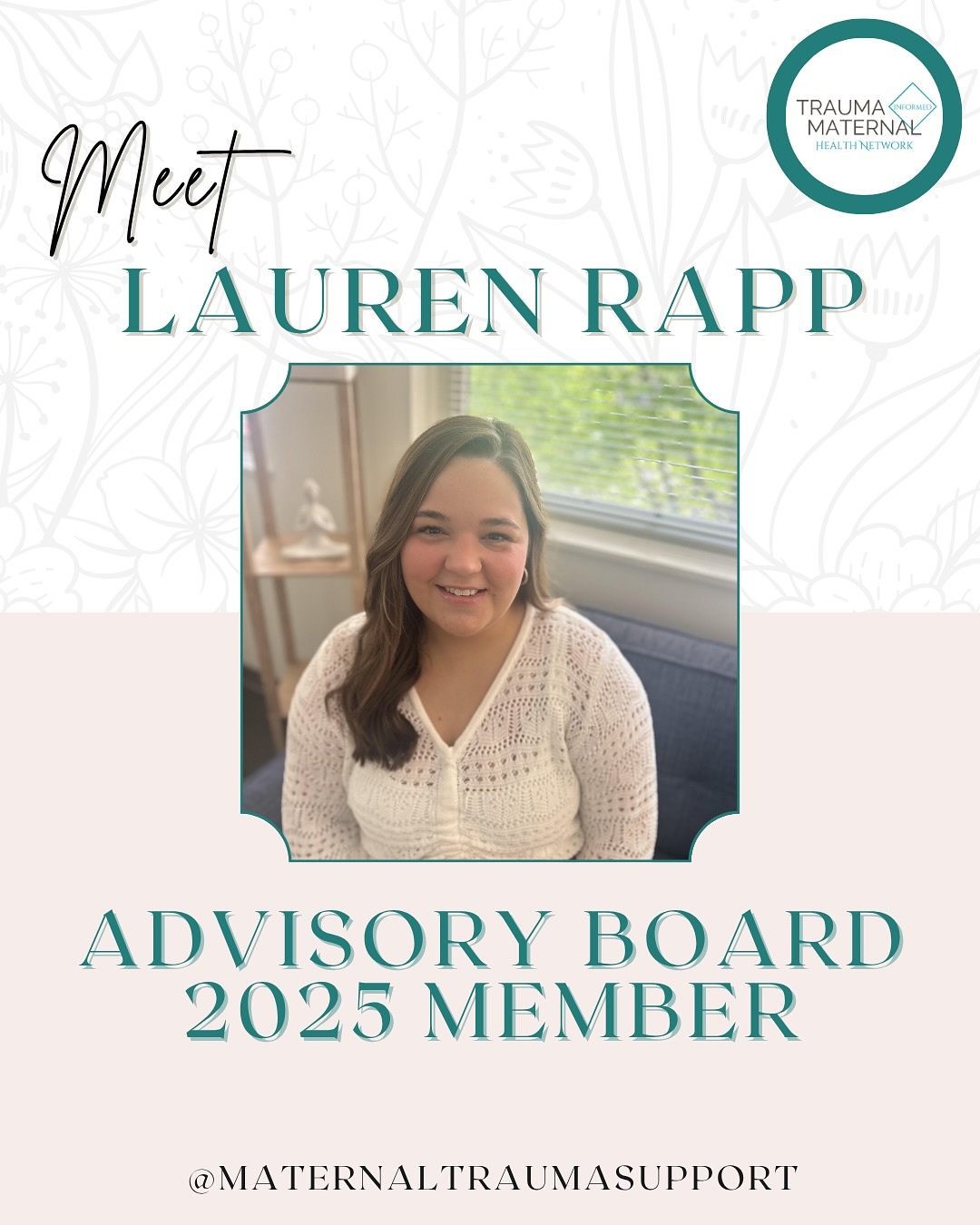 Highlighting another incredible member of advisory board, Lauren Rapp! Lauren is an incredible infant, perinatal, and maternal trauma psychotherapist. She finds joy in speaking on topics such as infant and toddler mental health, building attachment t