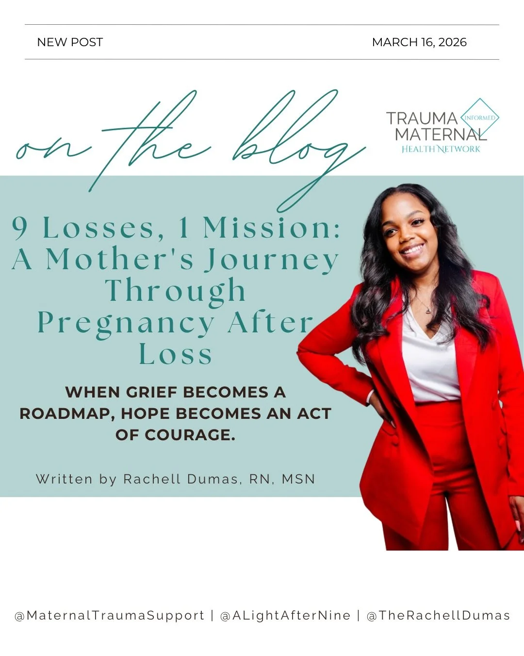 ✨Highlighting a new blog post we&rsquo;re excited about! ✨

Guest writer Rachell Dumas, RN, MSN, shares her powerful journey through nine pregnancy losses and the mission that grew from her grief.

This piece honors the reality of recurrent loss, the