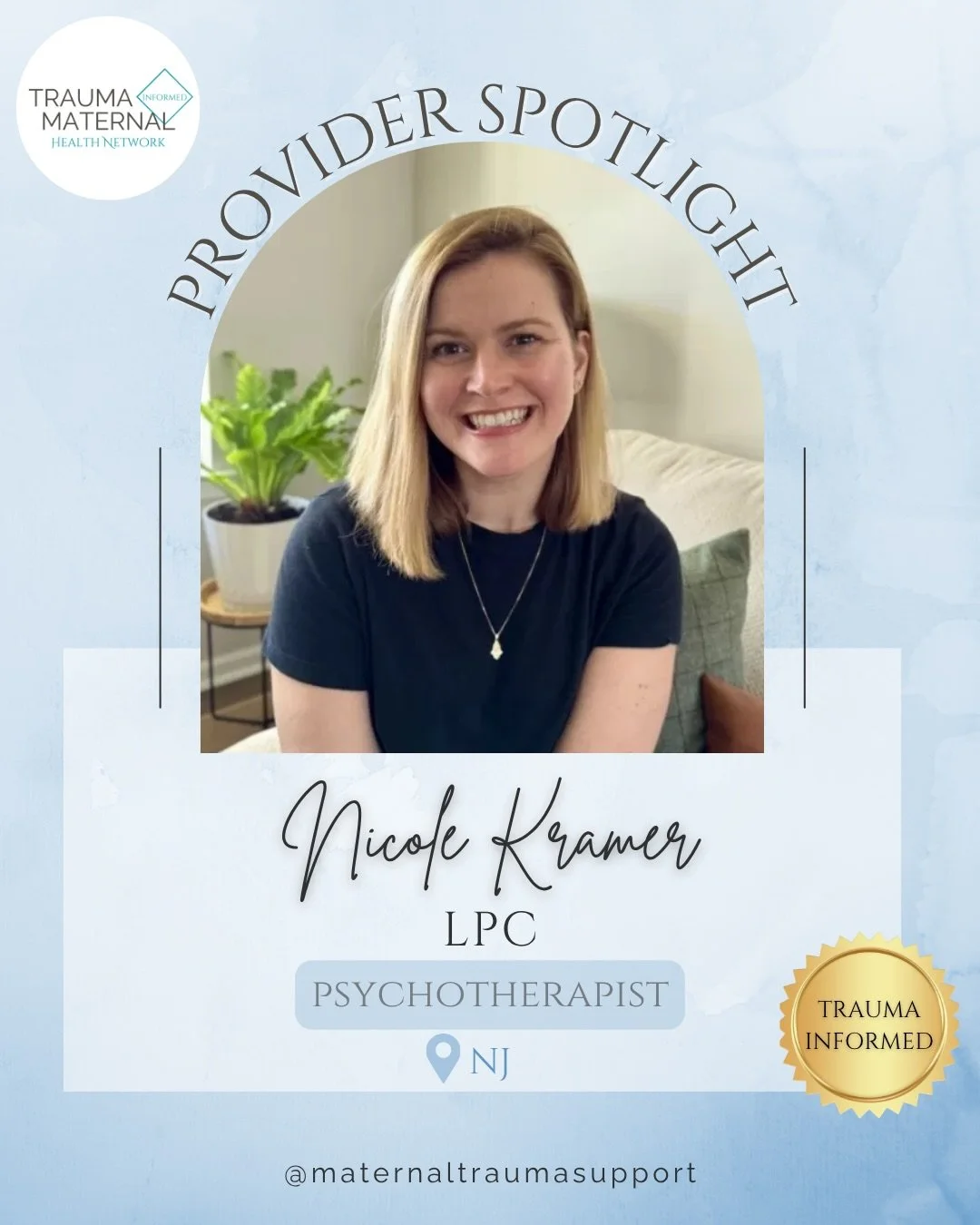 Highlighting another one of our incredible providers today, Nicole Kramer, LPC! 🌿
Nicole specializes in infertility and perinatal mental health, supporting clients through pregnancy, postpartum, and the emotional complexities of reproductive challen