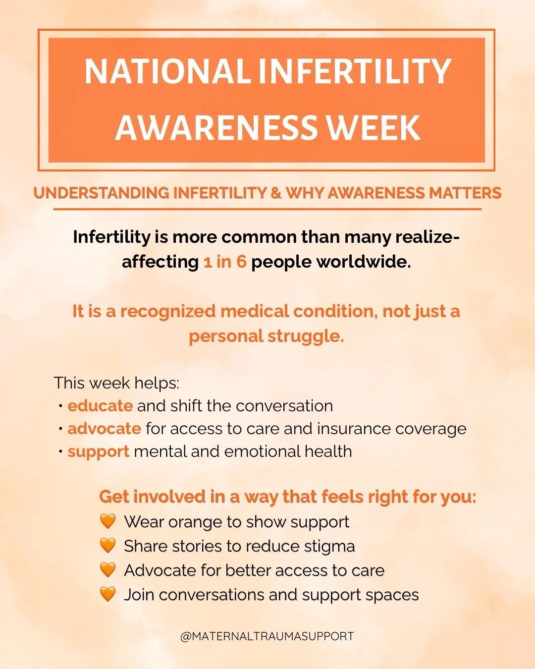 National Infertility Awareness Week is more than awareness. It&rsquo;s the stories carried quietly every day.

Infertility can hold grief, trauma, and uncertainty all at once. The waiting. The losses. The &ldquo;what ifs.&rdquo;

If this week feels h