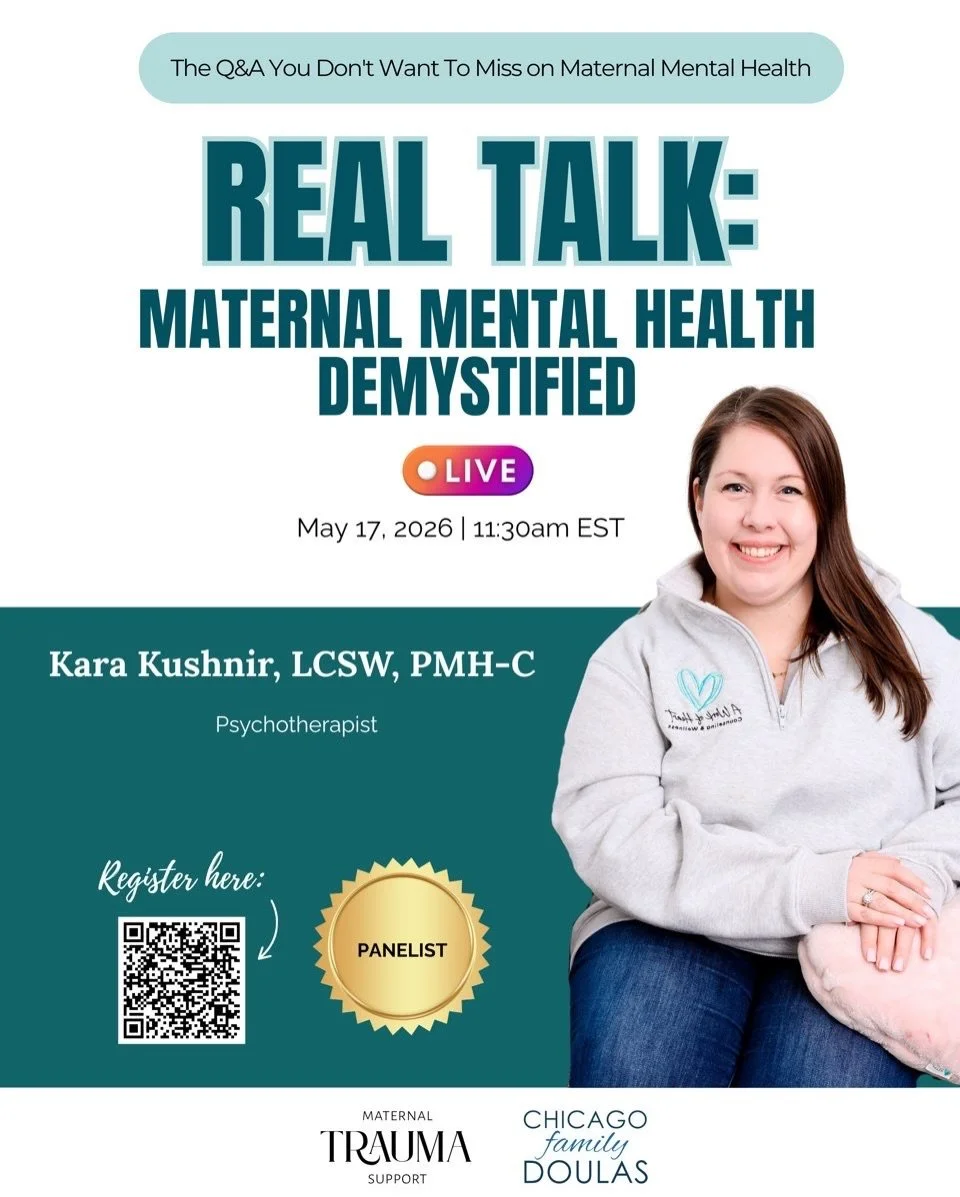 Join Maternal Trauma Support and Chicago Family Doulas for a FREE Maternal Mental Health Panel on 5/17!&nbsp;

📅 Sunday, May 17, 2026
🕒 10:30am-12:30pm CST | 11:30am-1:30pm EST
📍 Virtual on Zoom
🎫 Cost: FREE!

💜 We are thrilled to welcome Kara K