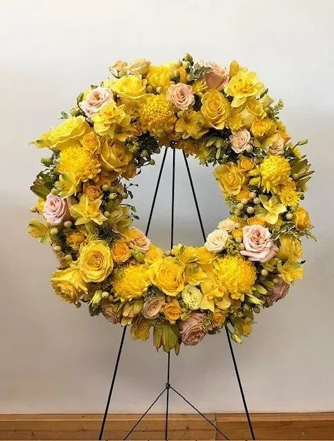 yellow with hint of peach