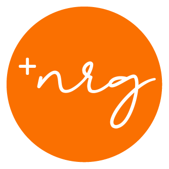 Orange circle with white handwritten text '+nz' inside.