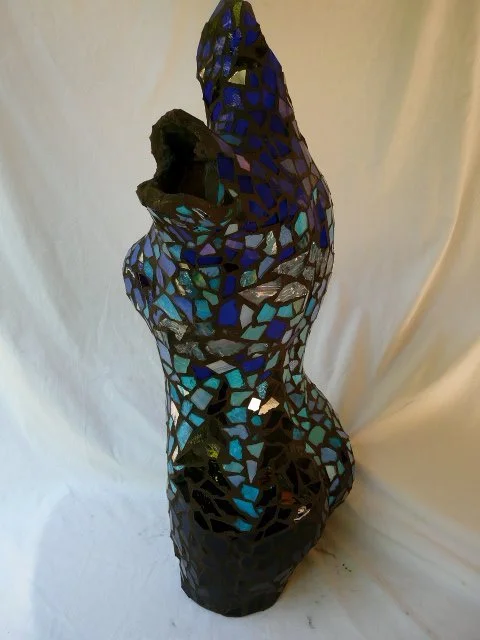 Mosaic Mountain Bust. She is about 3 feet tall.