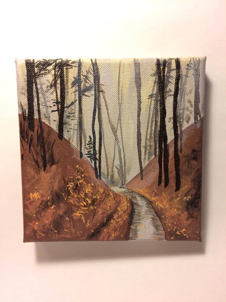 Autumn Forest Path acrylic 6x6 inch.jpg