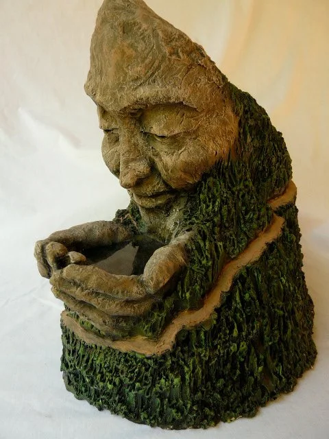 Mountain Woman, inspired by one of my favorite people, Tasha Tudor.  She stands about a foot tall