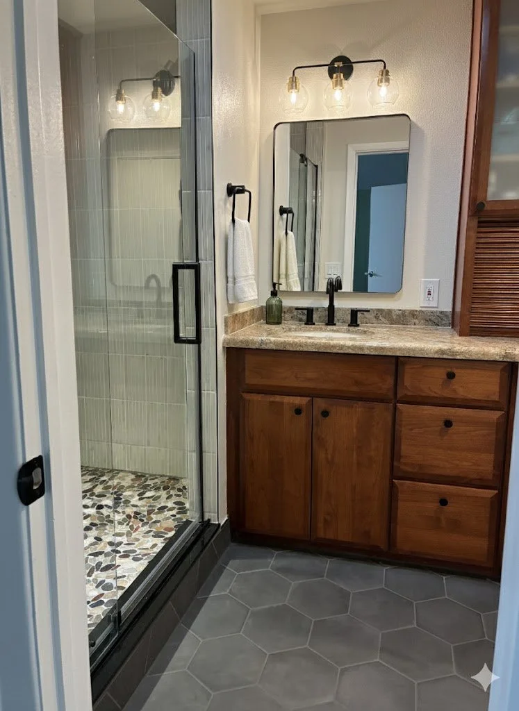 Mountain Inspired Suburban Bathroom