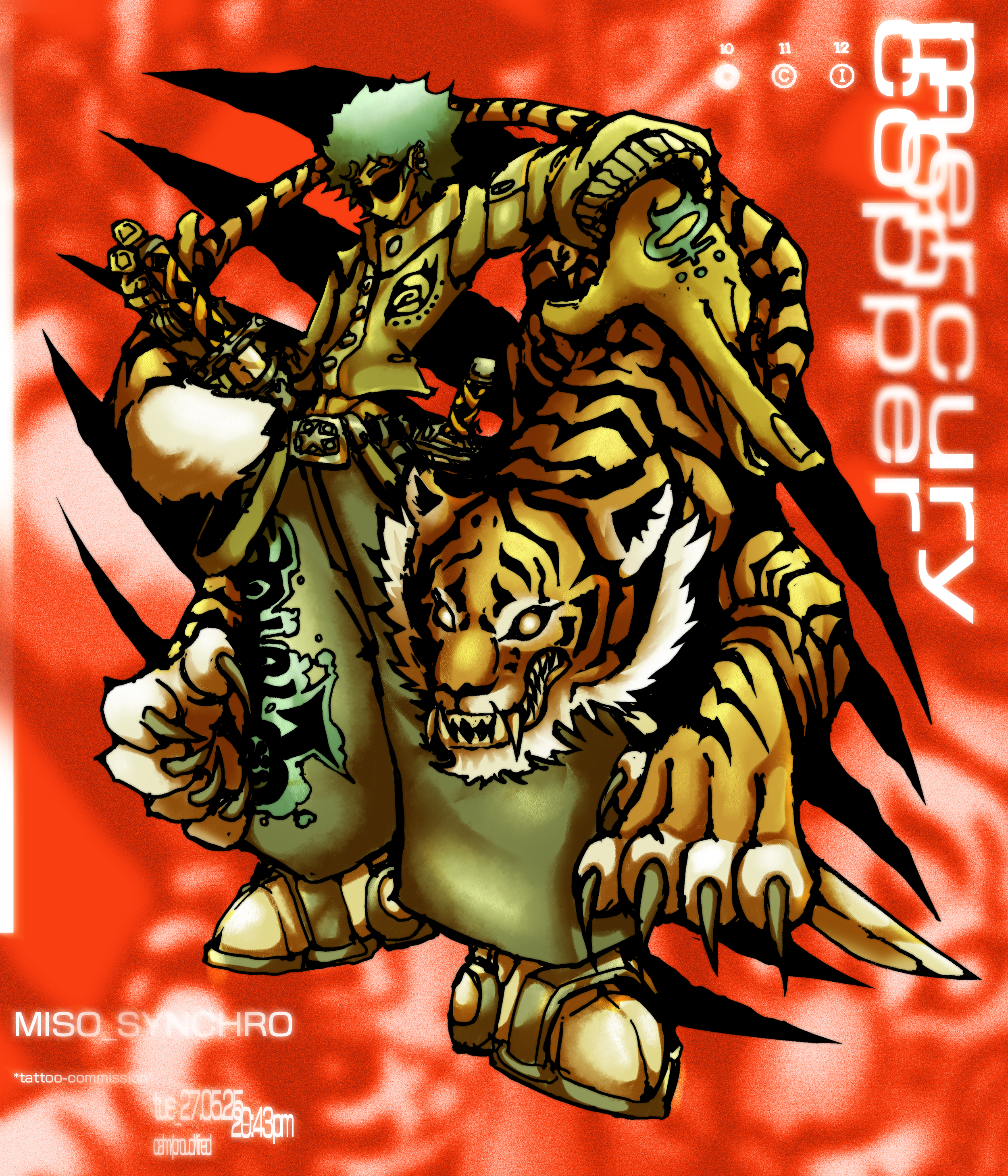 Tattoo design and accompanying illustration