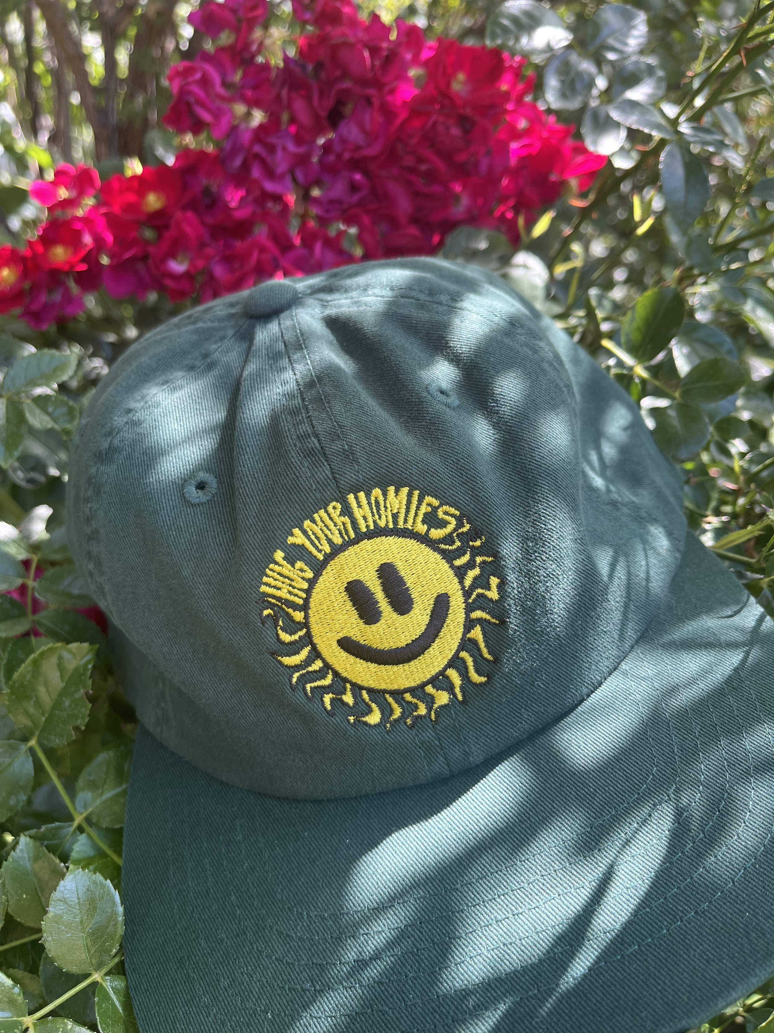 Hug Your Homies Dark Green Sunshine Hat!