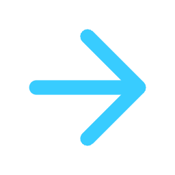Blue rightward pointing arrow on black background