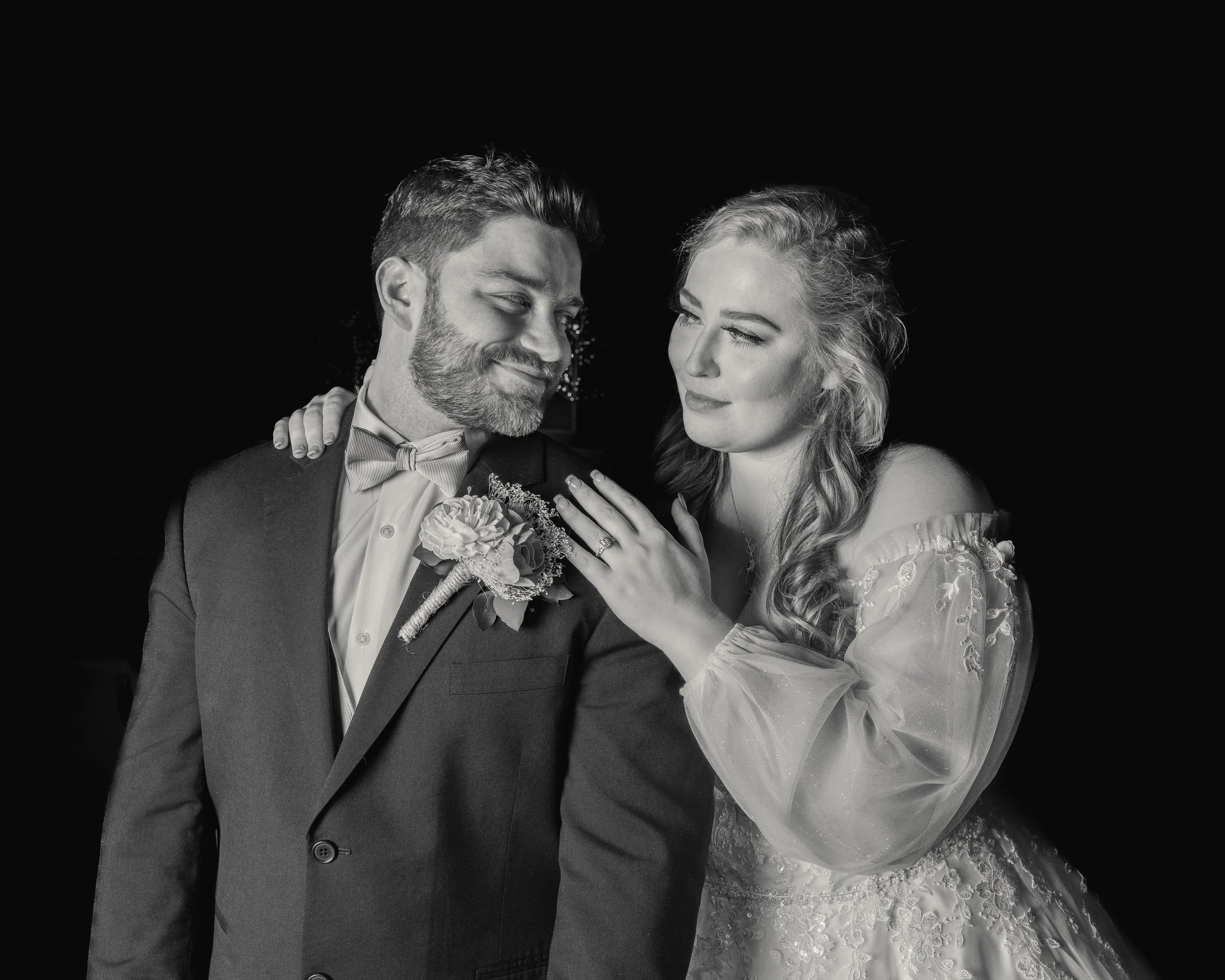 bride and groom wedding portraits