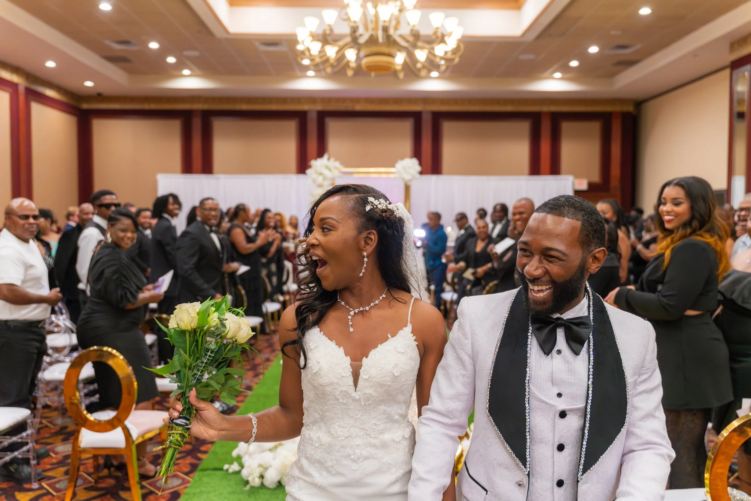 black wedding couple