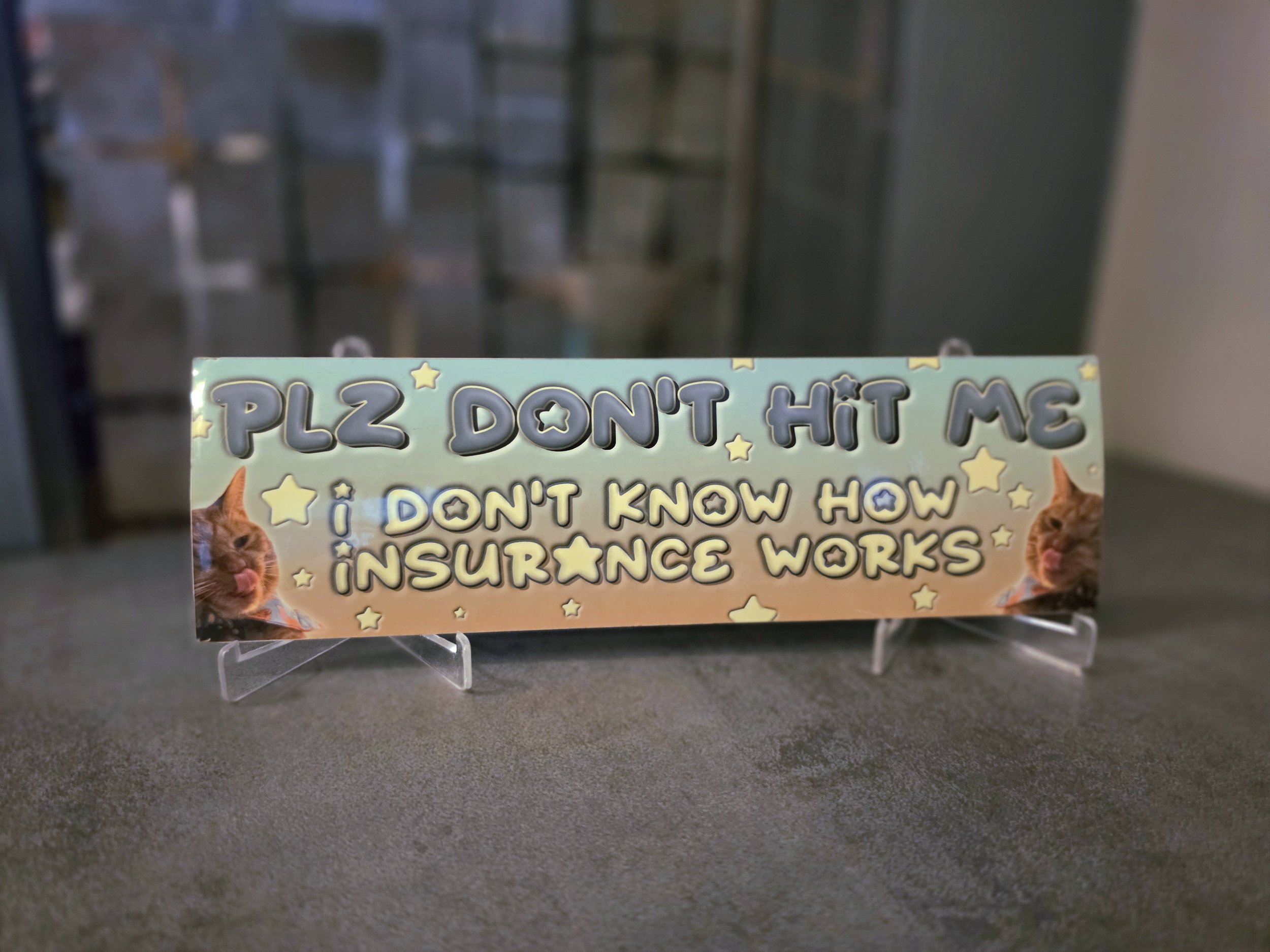 Don't Hit Me Bumper Sticker