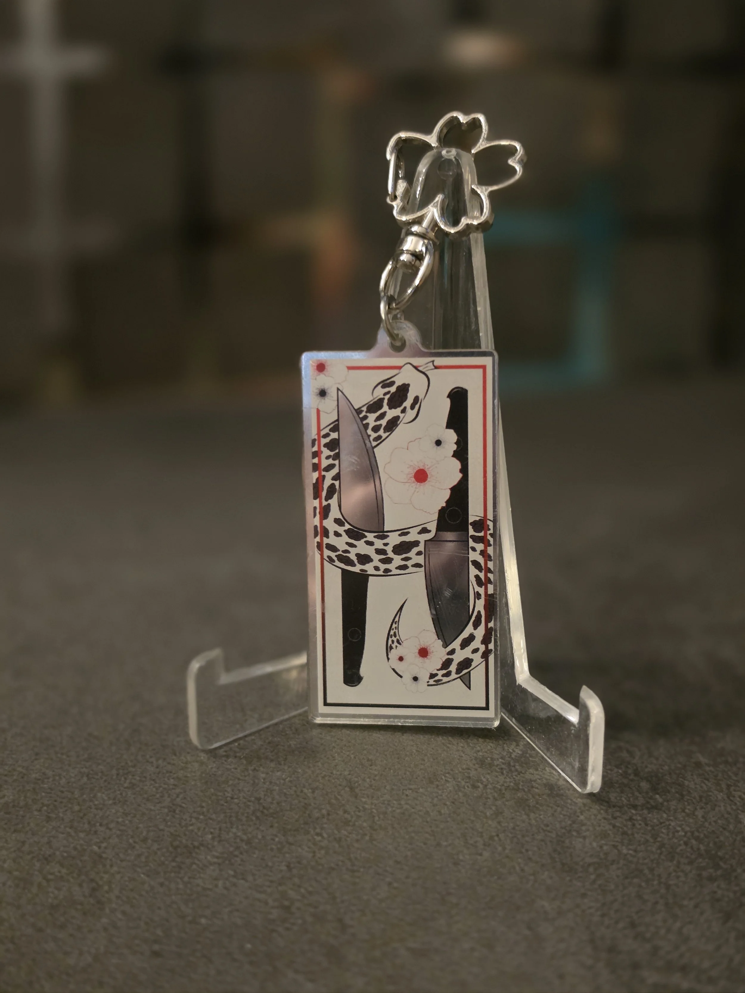 2 Knife Snake Keychain