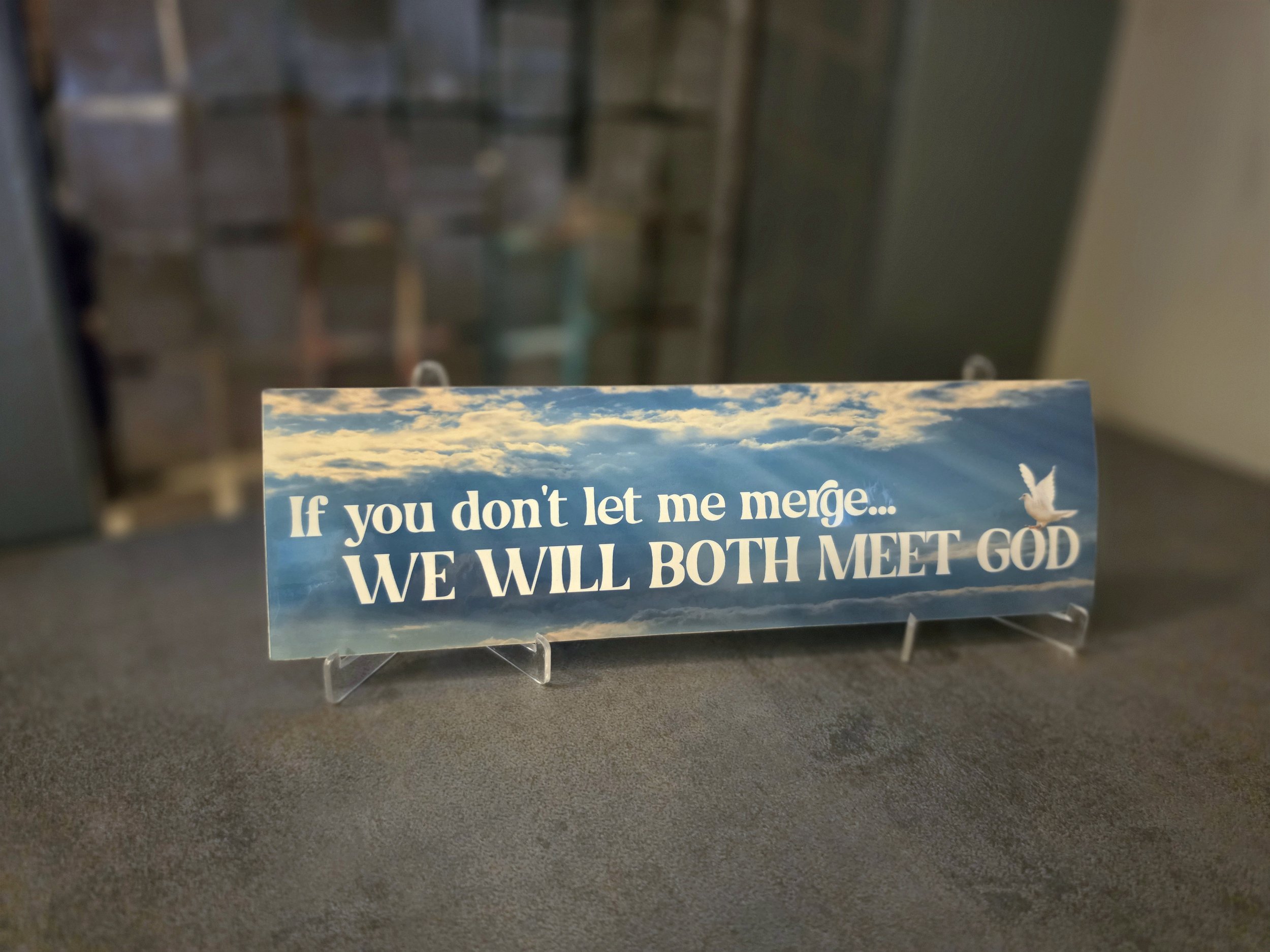 Let Me Merge Bumper Sticker