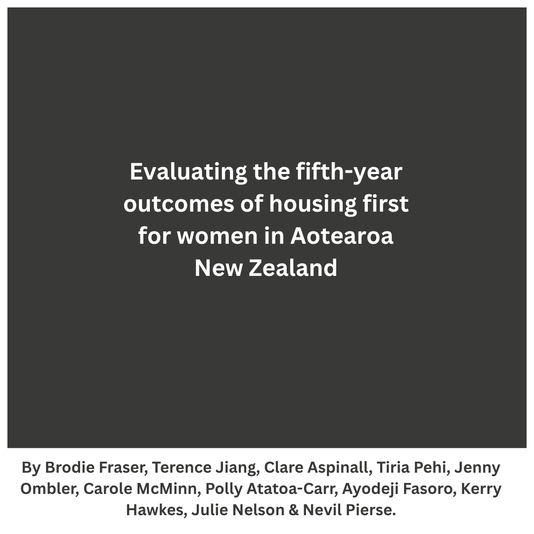 Evaluating fifth-year outcomes housing first for women in Aotearoa New Zealand