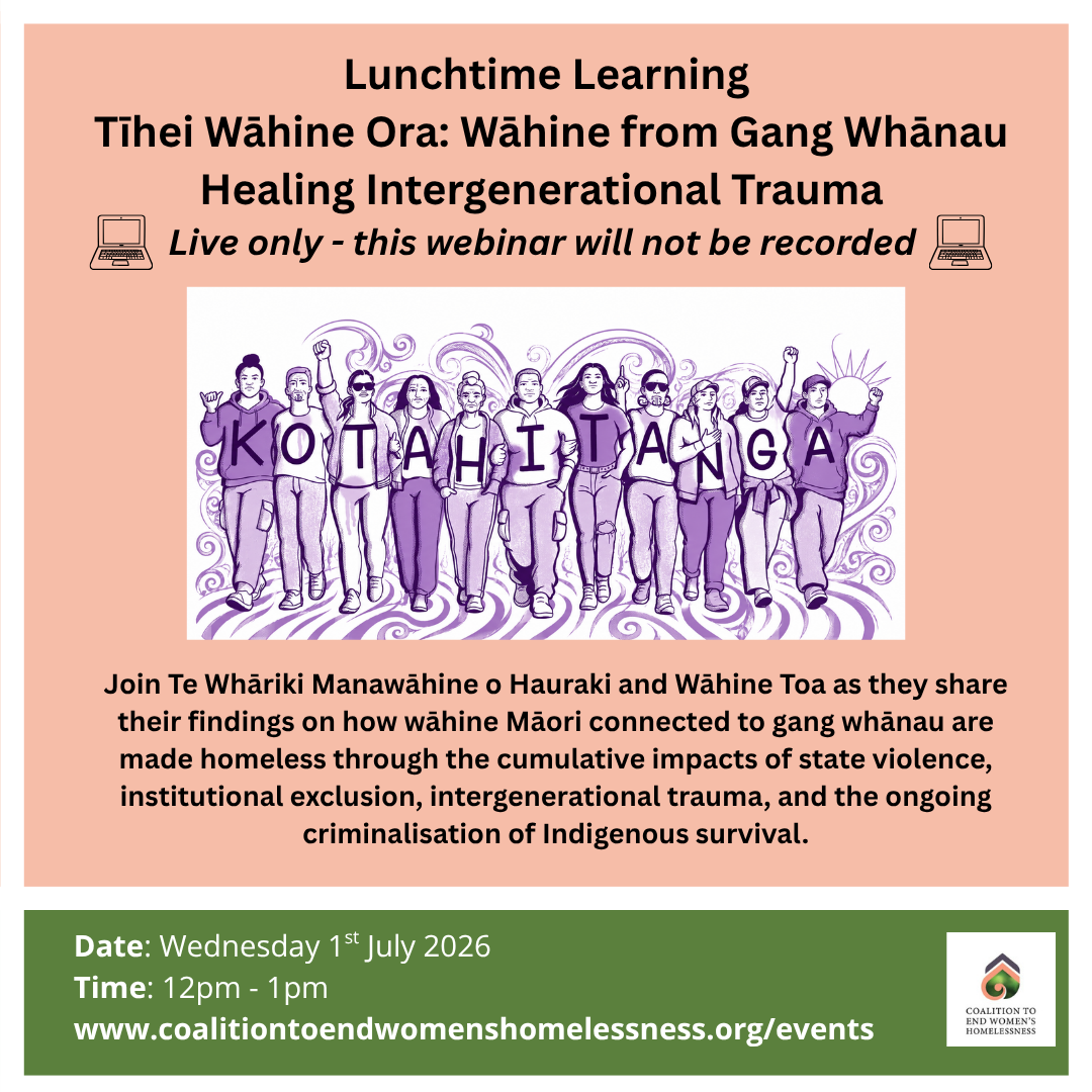 Lunchtime Learning - Tīhei Wāhine Ora: Wāhine from Gang Whānau Healing Intergenerational Trauma