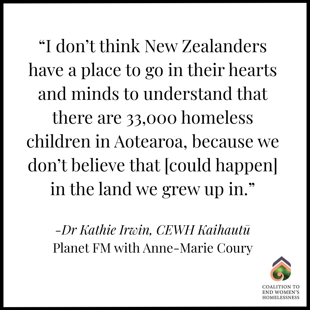Senior Focus - Kathie Irwin on women’s and children’s homelessness in Aotearoa