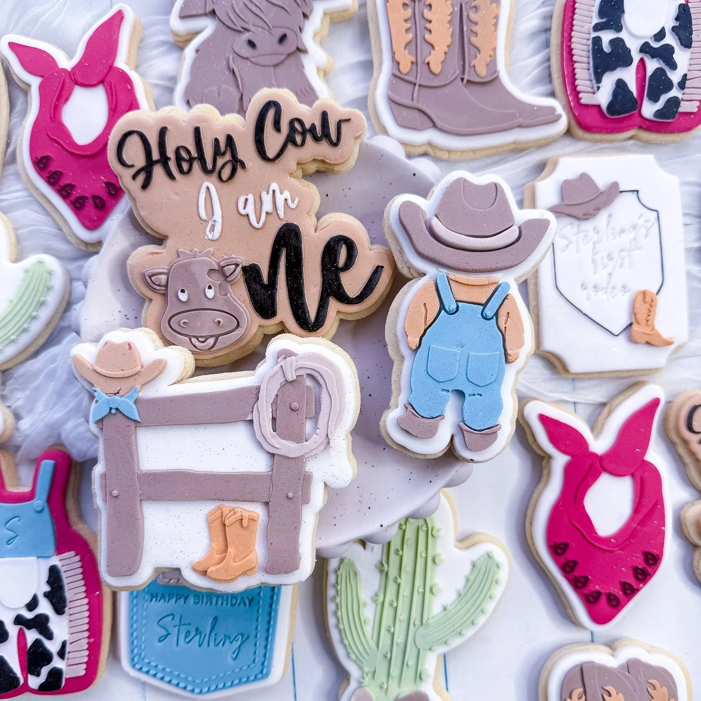From baby shower to first birthday 🤍🐄&hellip; I feel so honoured to be part of Sterling&rsquo;s story (one cookie at a time). Holy cow, I can&rsquo;t believe he&rsquo;s ONE! 👶🏼🎉🍪 

Happy Birthday little dude! 😍 

#BrisbaneBaker #BrisbaneCookie