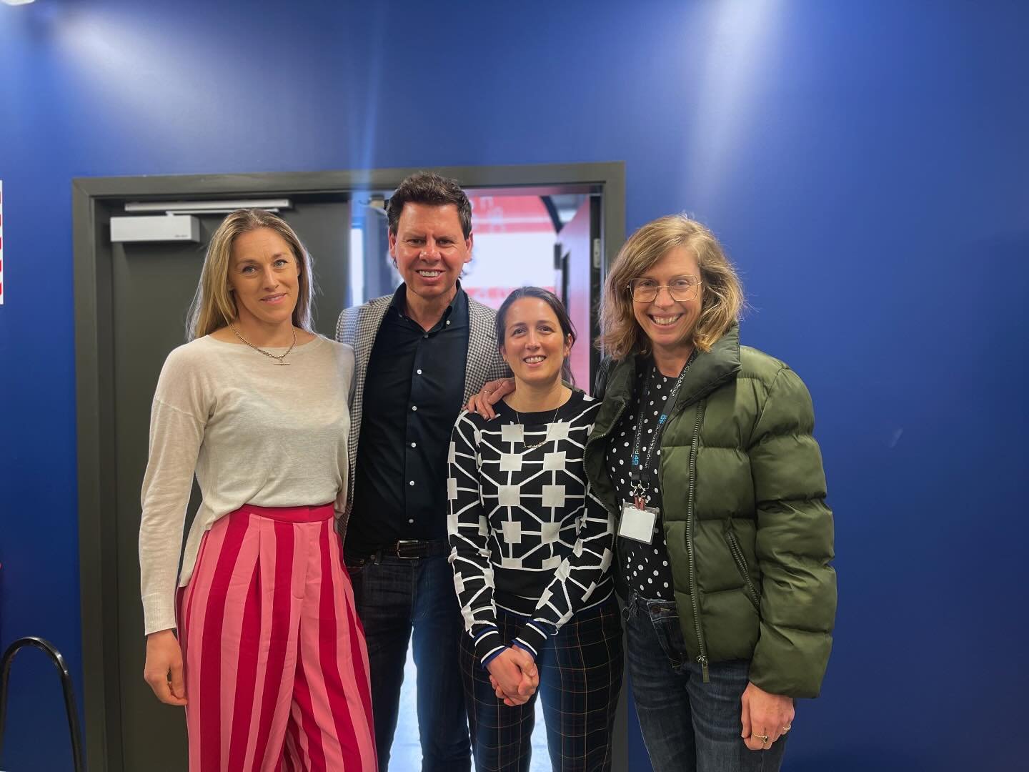 Fun times today with these amazing journos and rangatahi at the broadcast studio as part of a fab collab between the journalism and factual programmes at Massey.