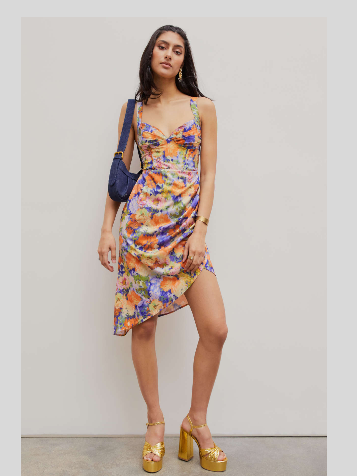 eliza j asymmetrical lace dress Camille Mini