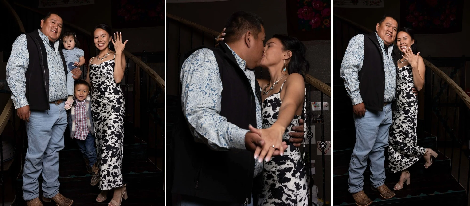 Isaiah and Tiana celebrate their engagement in Ganado, Arizona after a Diné Women Empowerment Series session.
