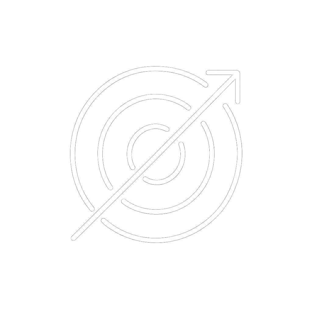 White icon of a radar screen with an upward pointing arrow indicating "Strategy & Creative Concept" in Video Production Process.