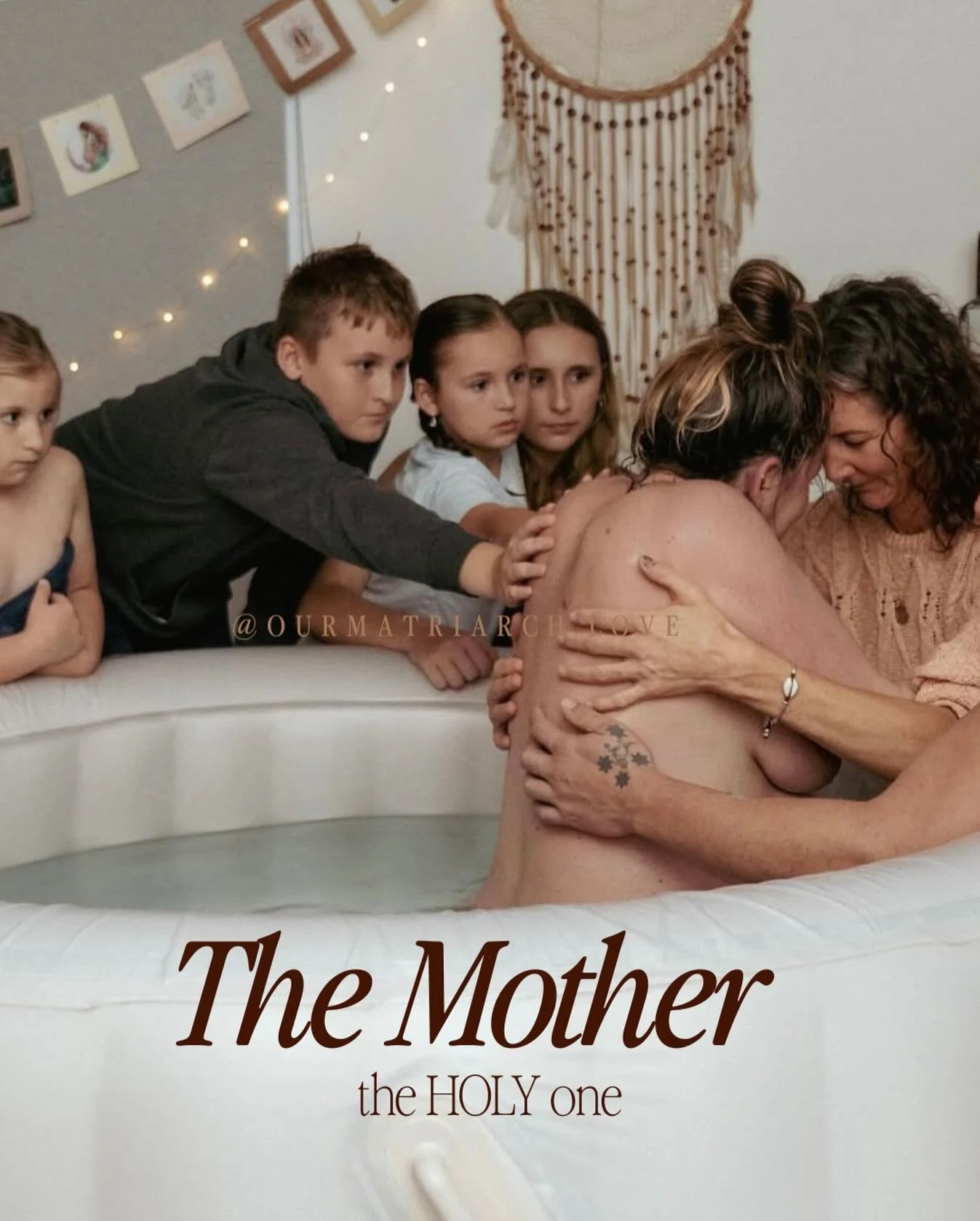 They are not fearing her
They are in awe of her
They are not turning from her
They are going towards her 
They are not holding her
They are feeling her

They are in awe of her power
They are drawn to her strength
They are feeling the miracle of birth