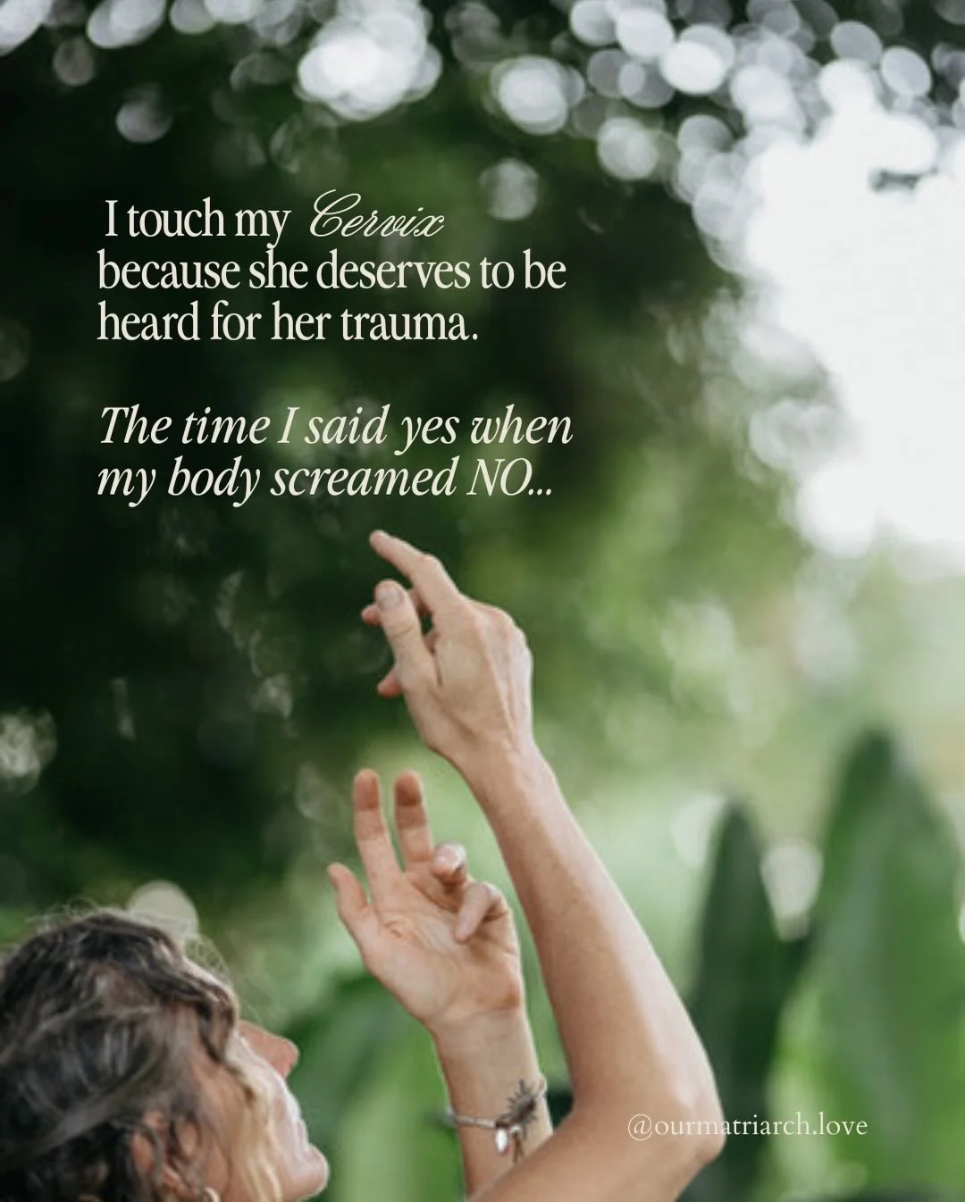 If you are here to feel comfortable you are in the wrong place.

Here I speak of women&rsquo;s bodies
Women&rsquo;s bones
Women&rsquo;s blood
Women&rsquo;s wombs
Birth
The Holiness of Mothers. 
Truth. 
My stories
And the stories of other women. 

Whe