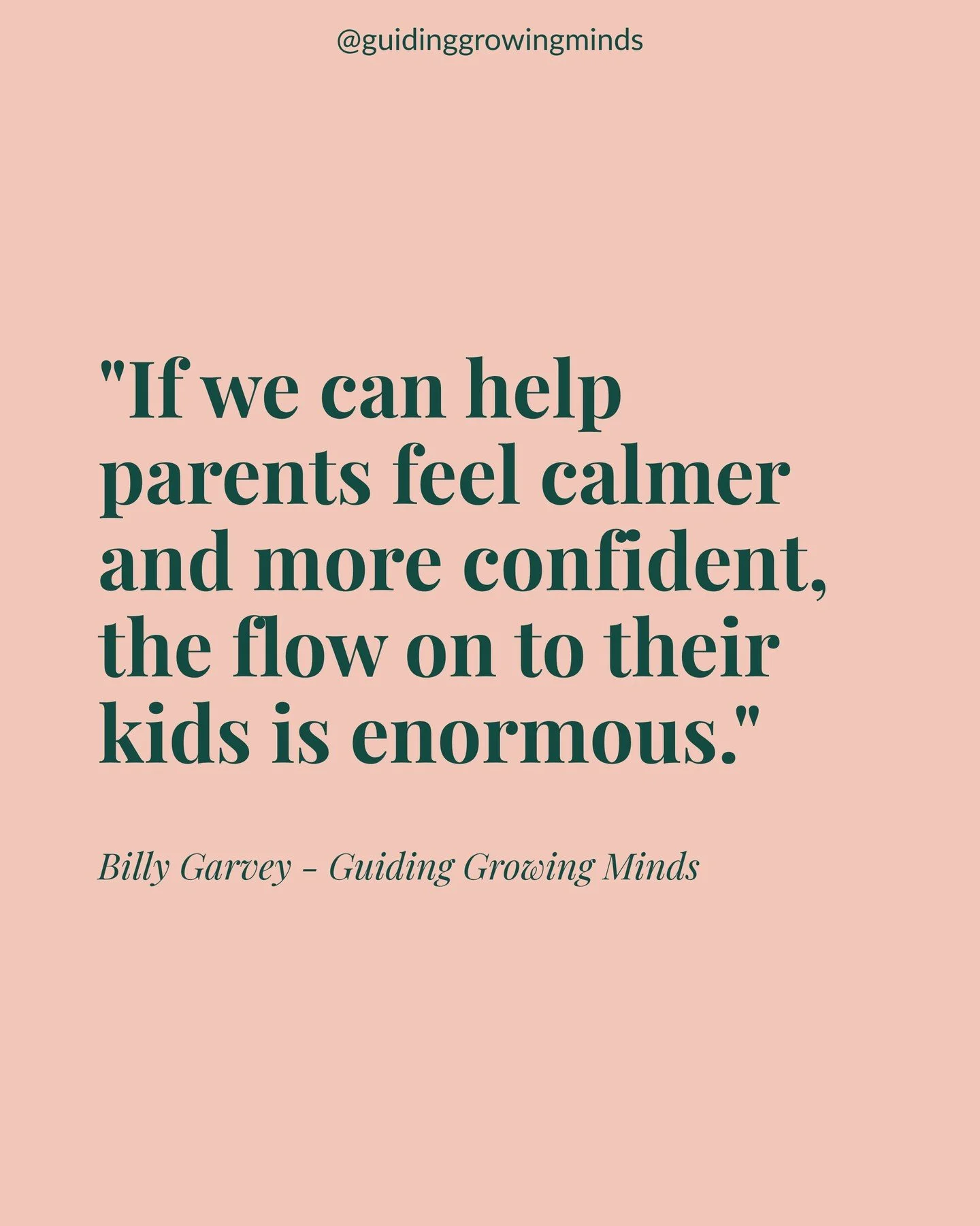 This is what we believe at Guiding Growing Minds, and it's what the @berrystreeteducationmodel stands for too. 💛 That supporting parents and carers is the most powerful way to support kids. That you deserve to feel equipped, connected, and held, not