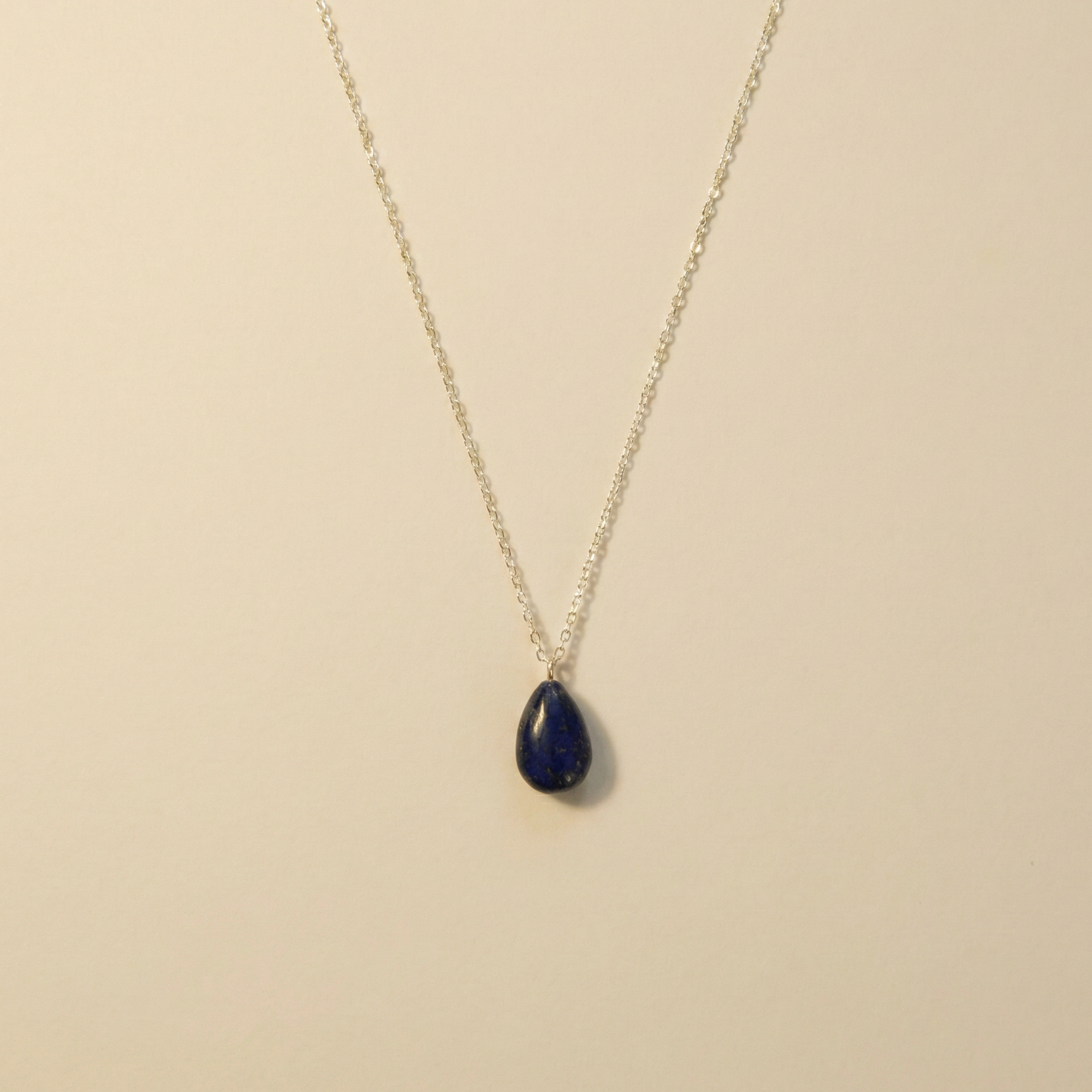 lapis petal necklace