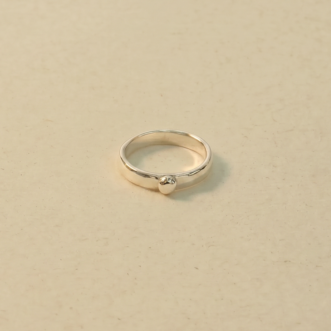 dot ring silver bronze