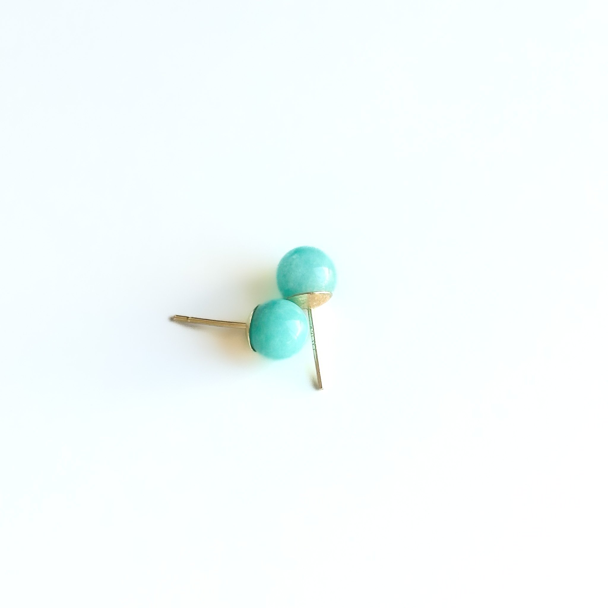 globe Amazonite stud earrings